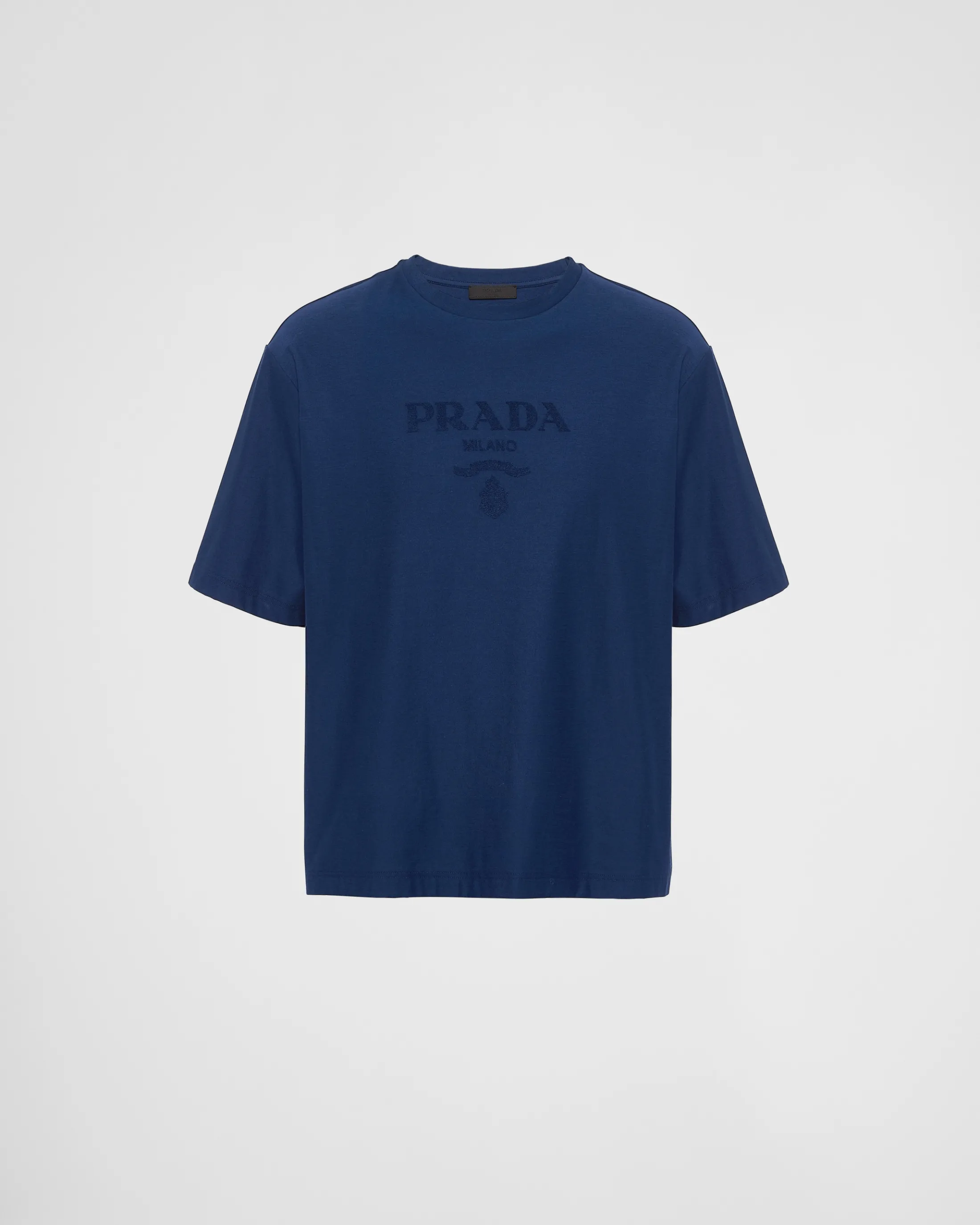 Prada Technical cotton T-shirt Navy Hot