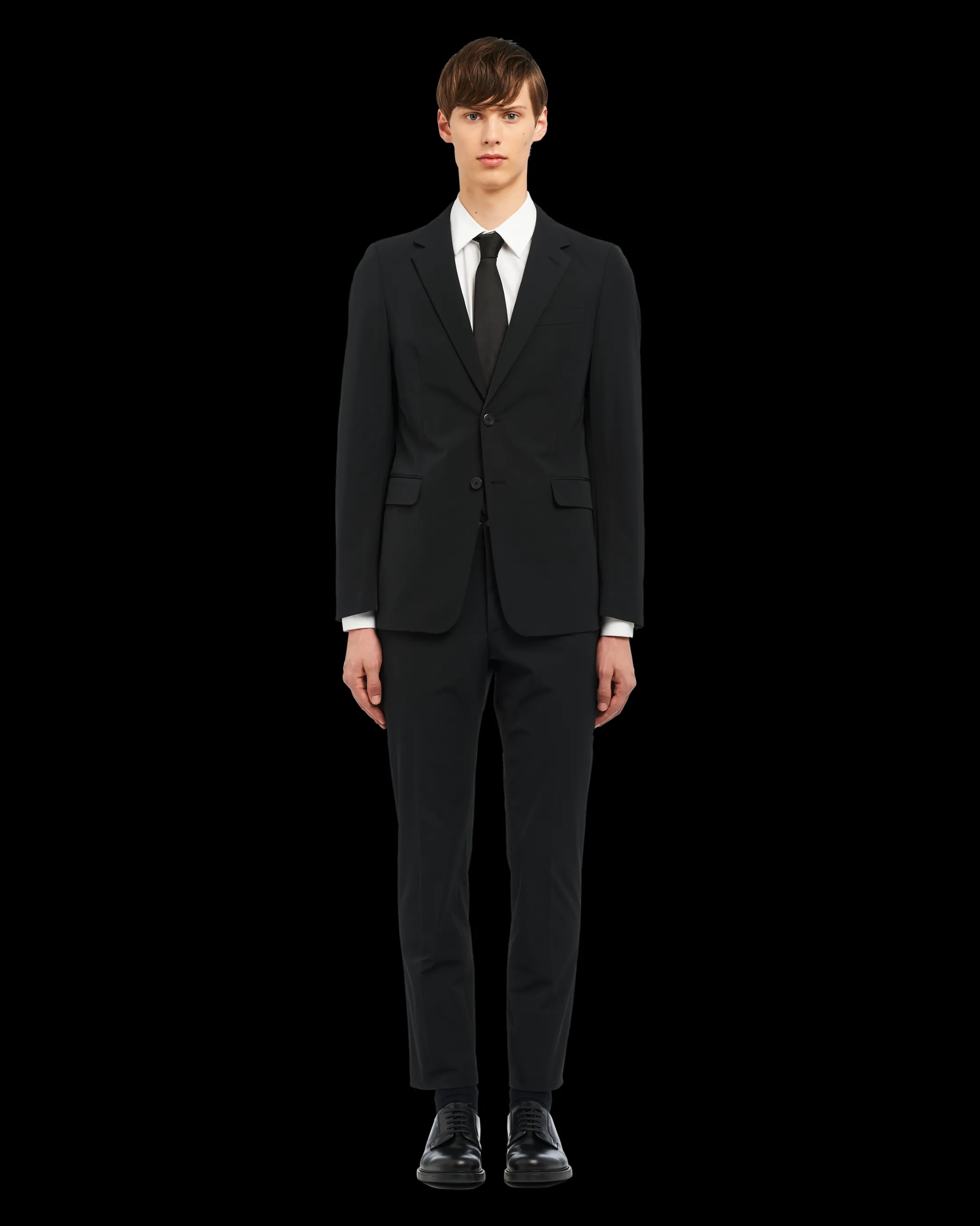 Prada Technical fabric single-breasted suit Black Online