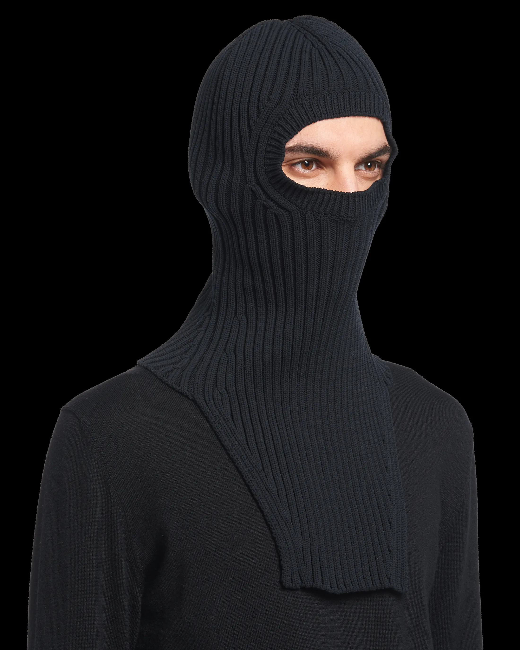 Prada Technical fabric ski mask Black Cheap