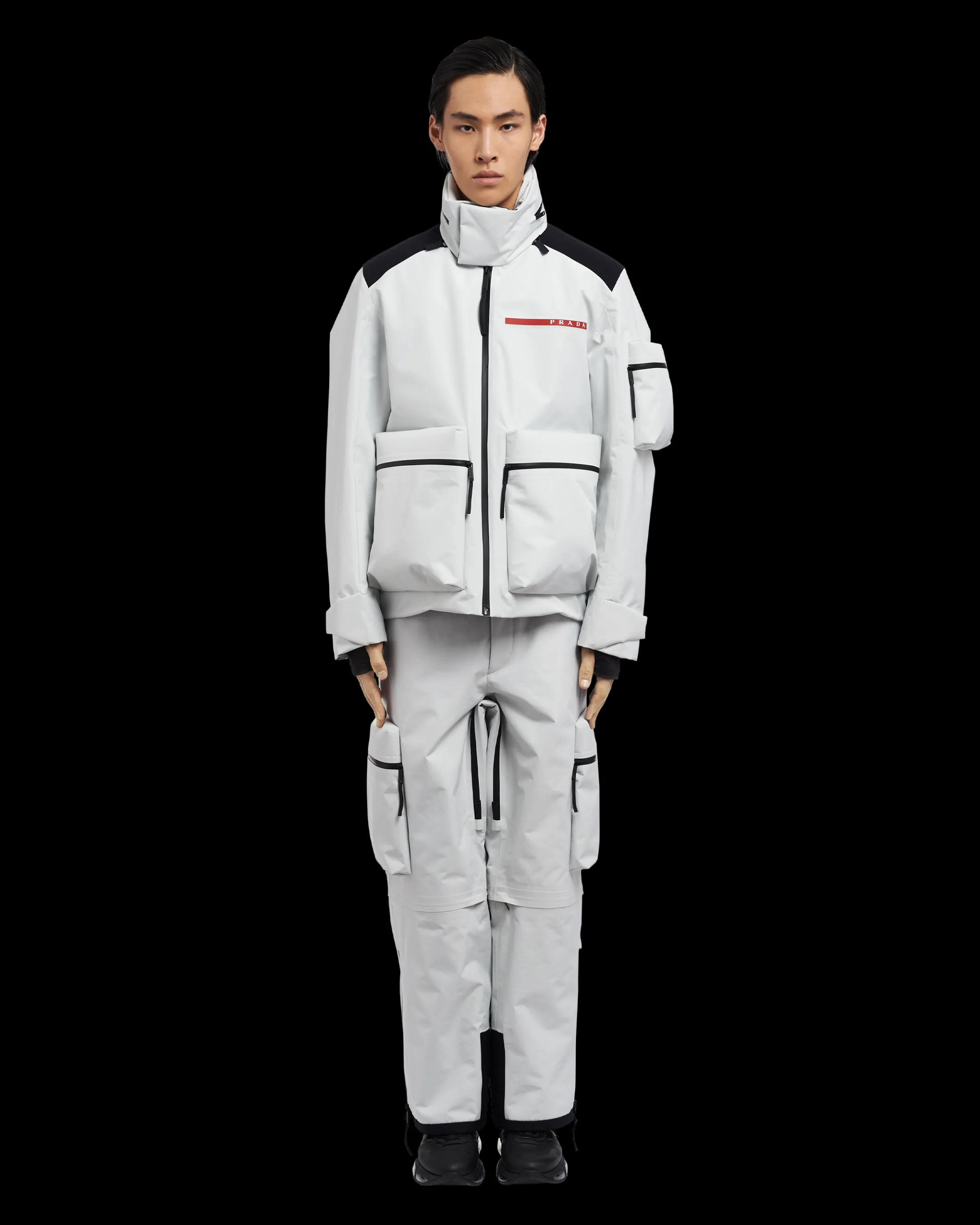 Prada Technical fabric ski windbreaker Chalkwhite Sale