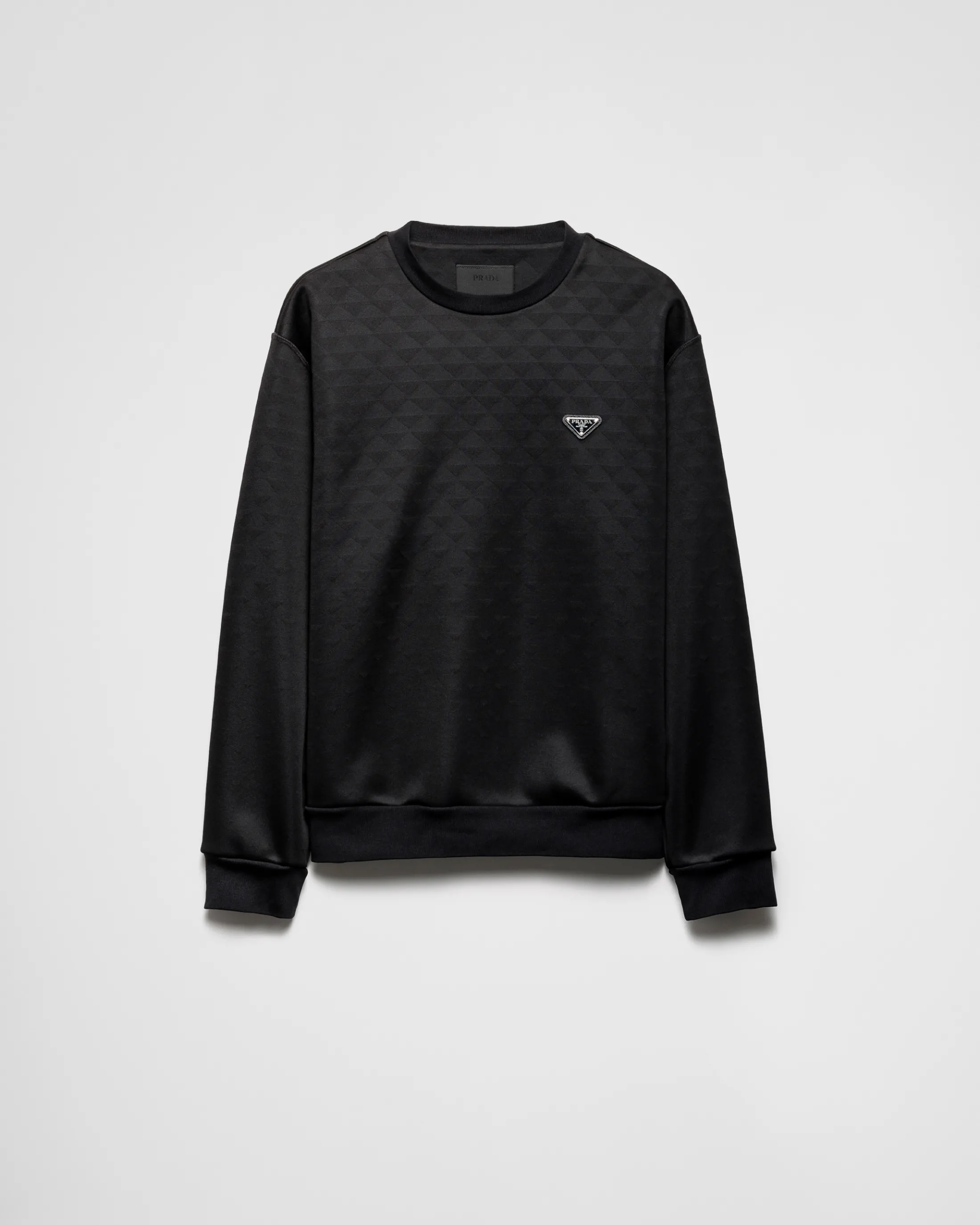 Prada Technical fabric sweatshirt Black Discount