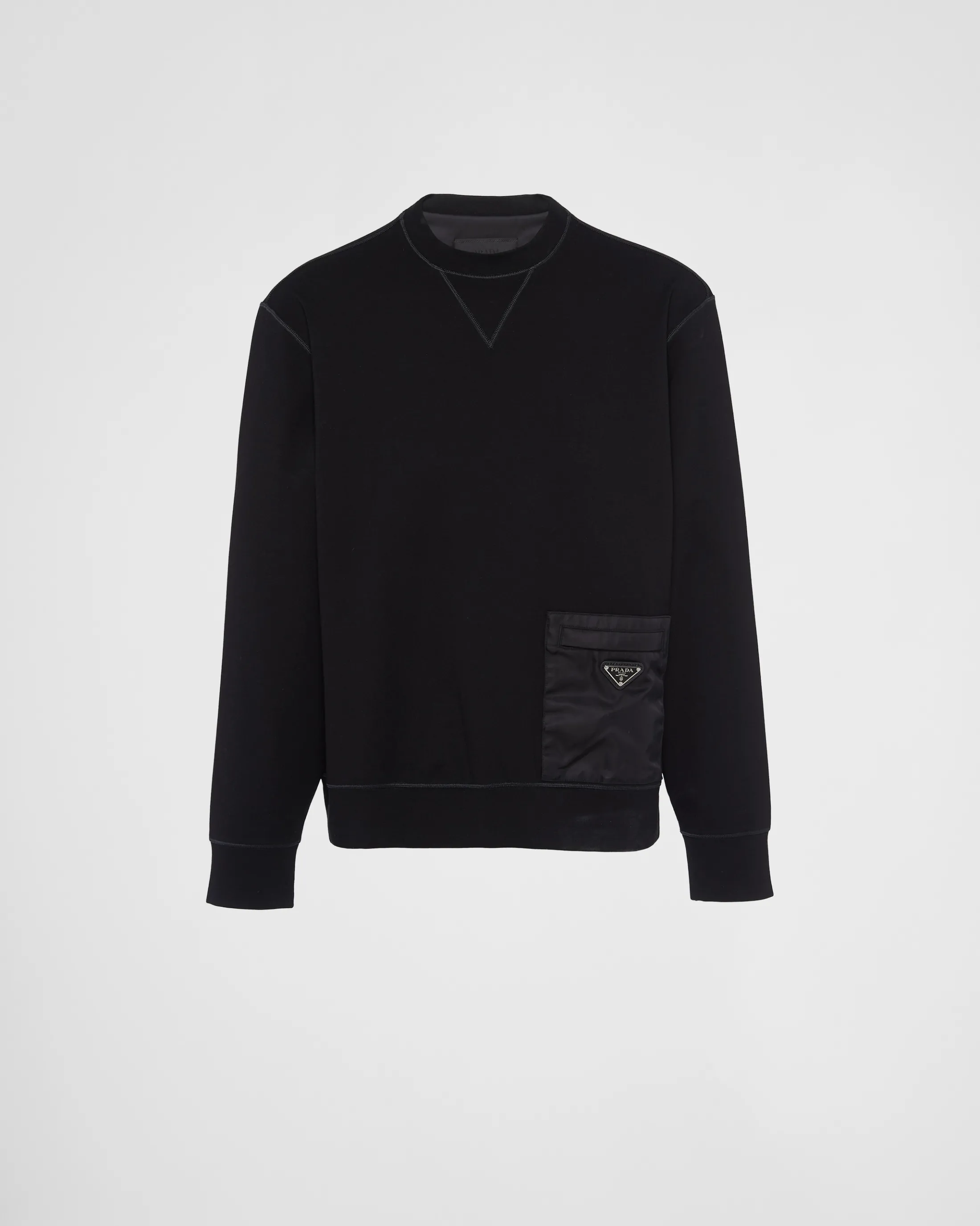 Prada Technical fabric sweatshirt Black/black Sale