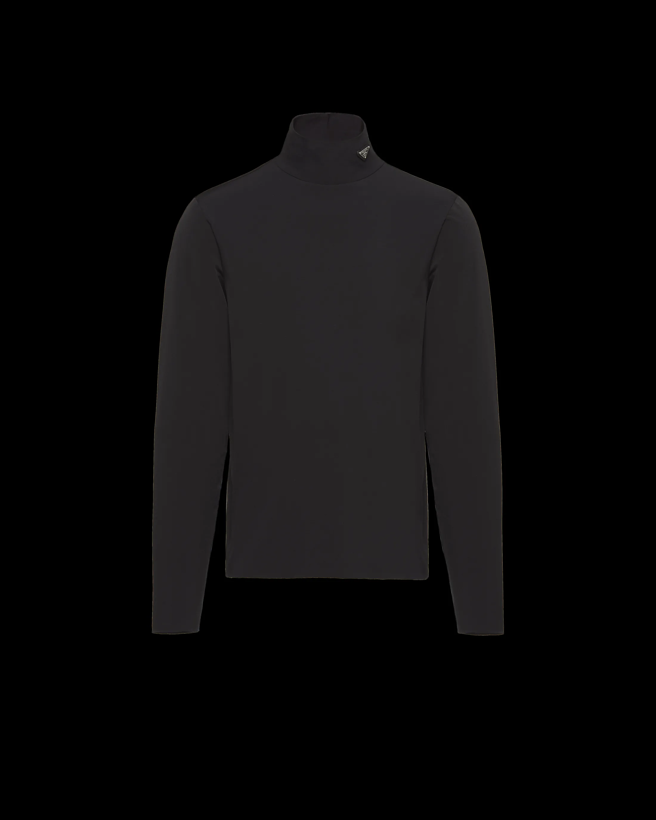 Prada Technical jersey mock turtleneck Black Discount