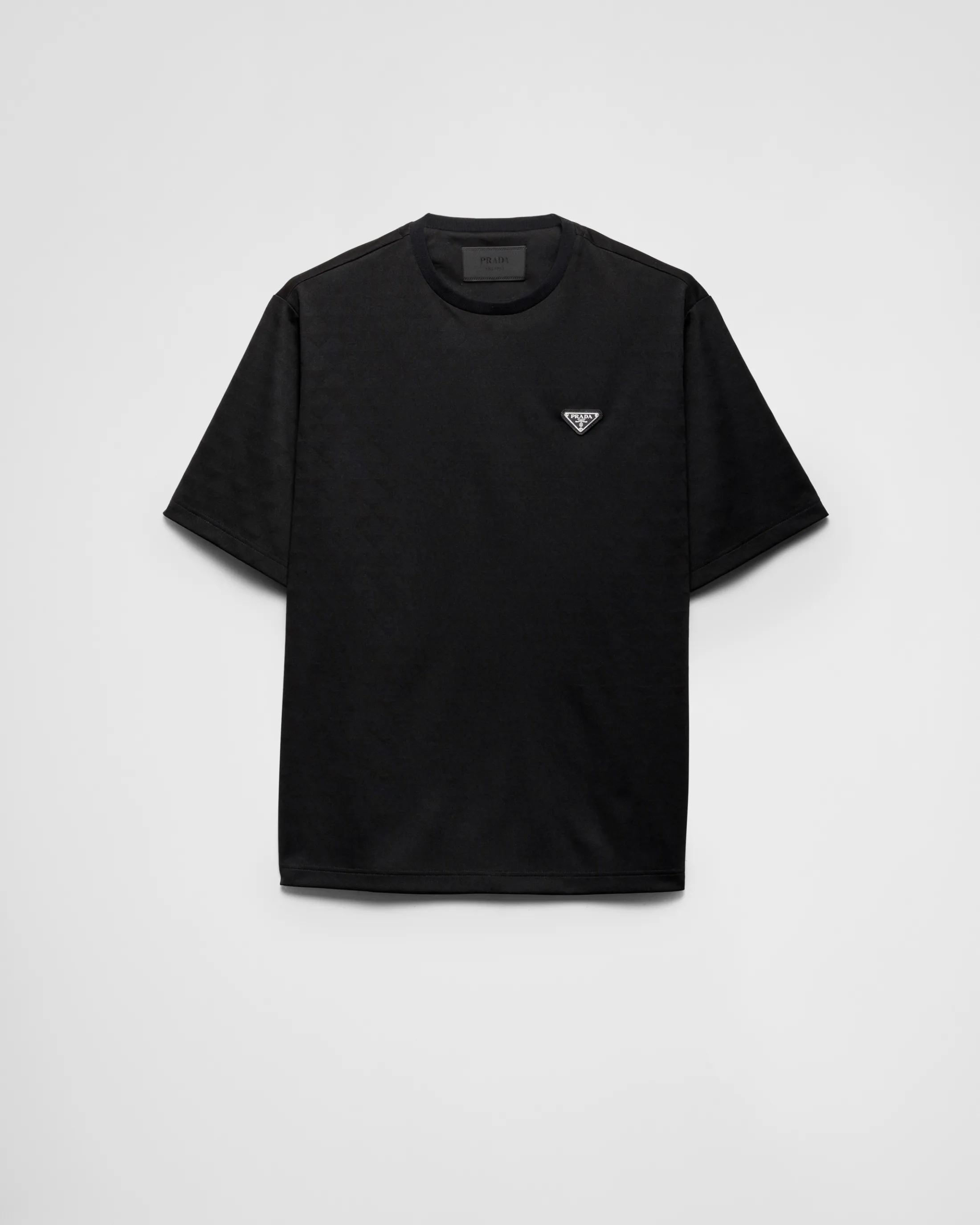 Prada Technical jersey T-shirt Black Clearance