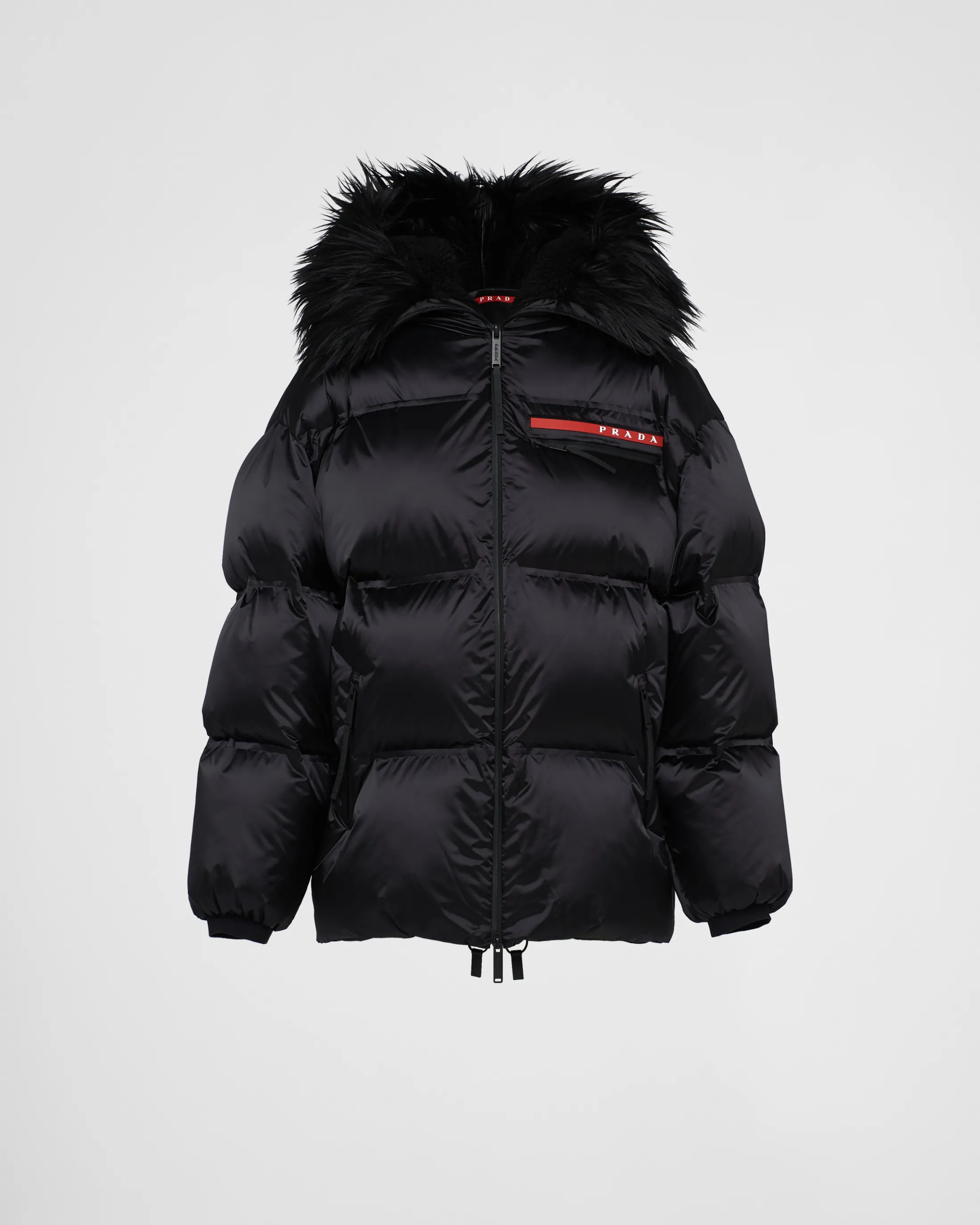 Prada Technical Re-Nylon down jacket Black Cheap