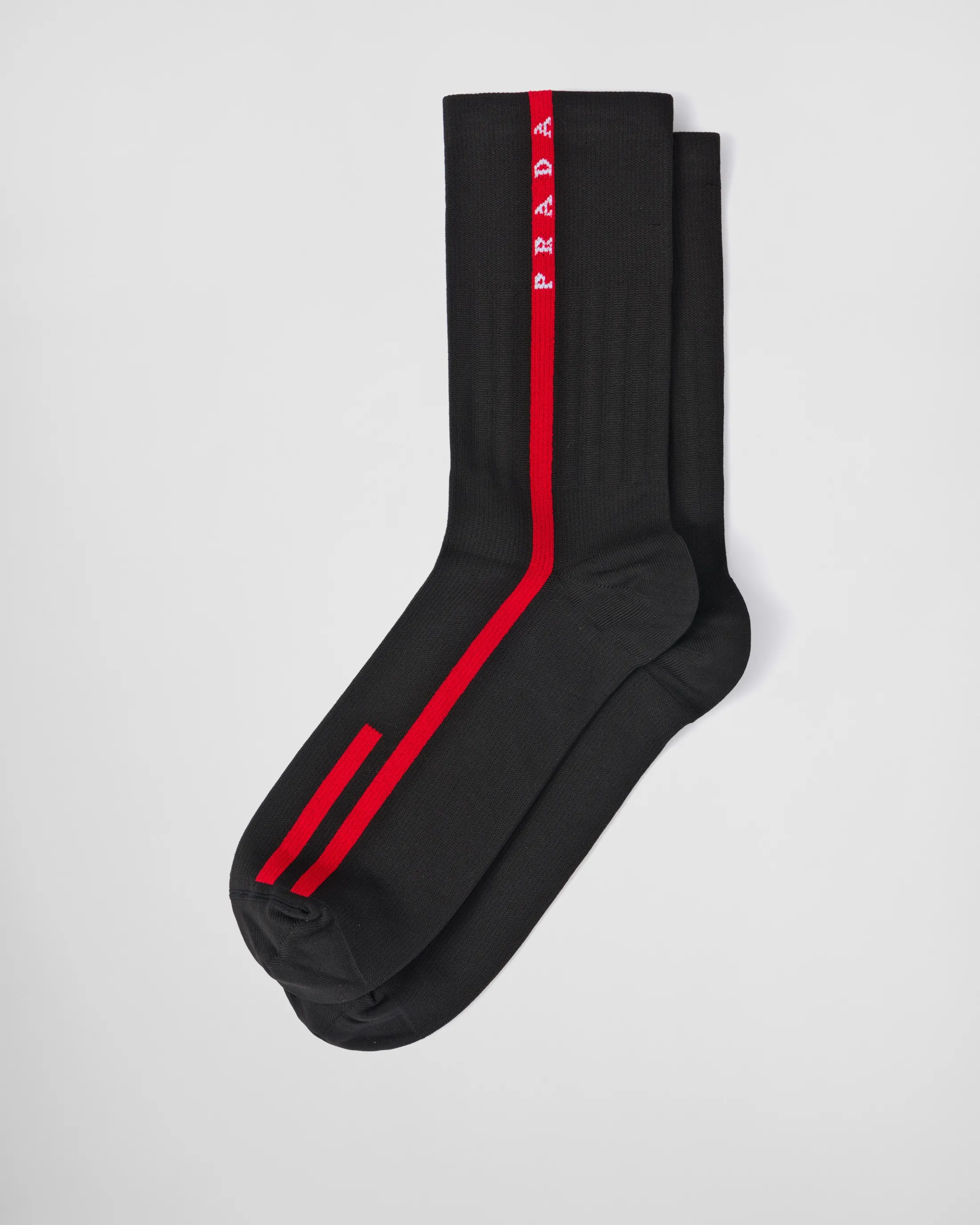 Prada Technical yarn ankle socks Black New