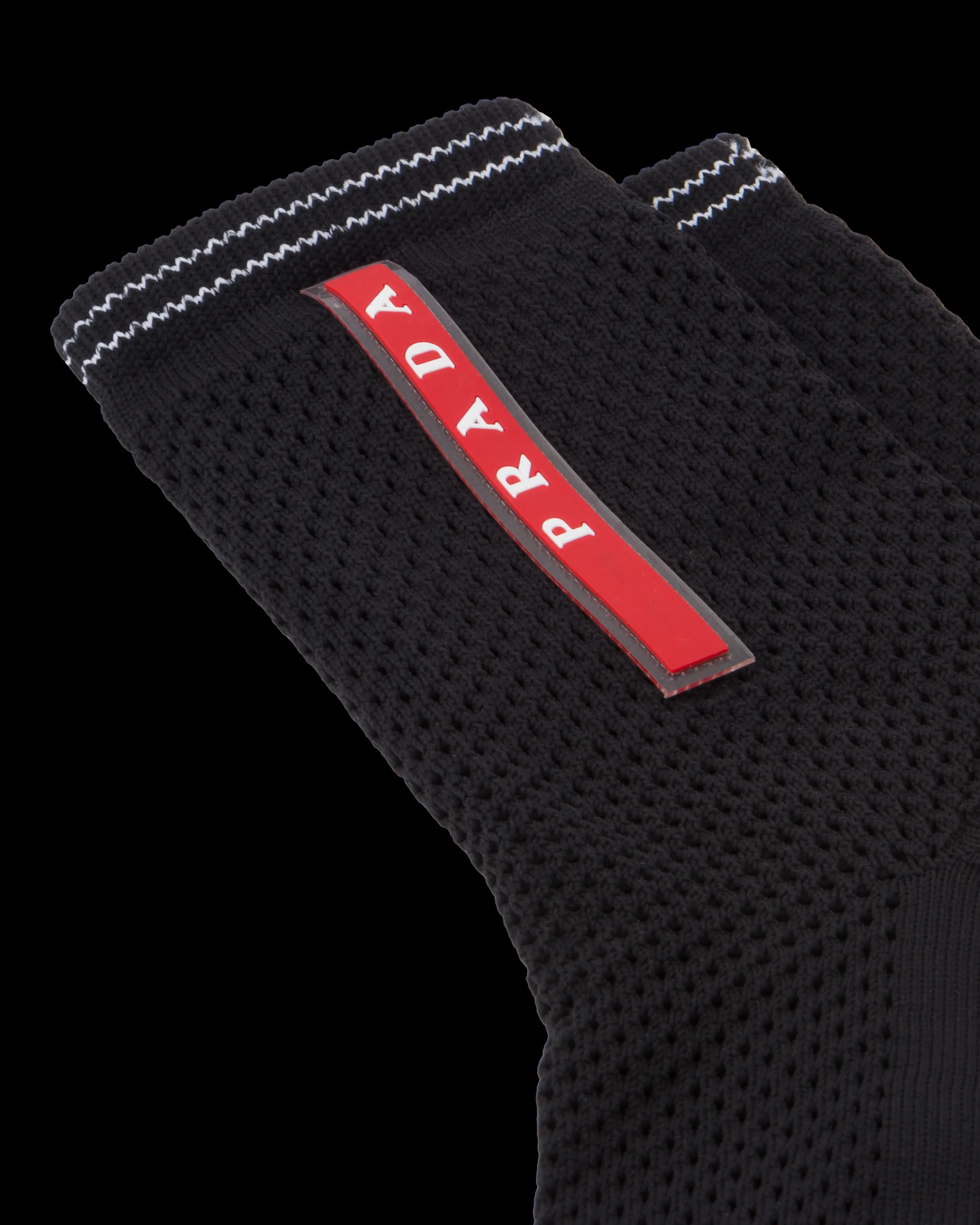 Prada Technical yarn ankle socks Black Discount