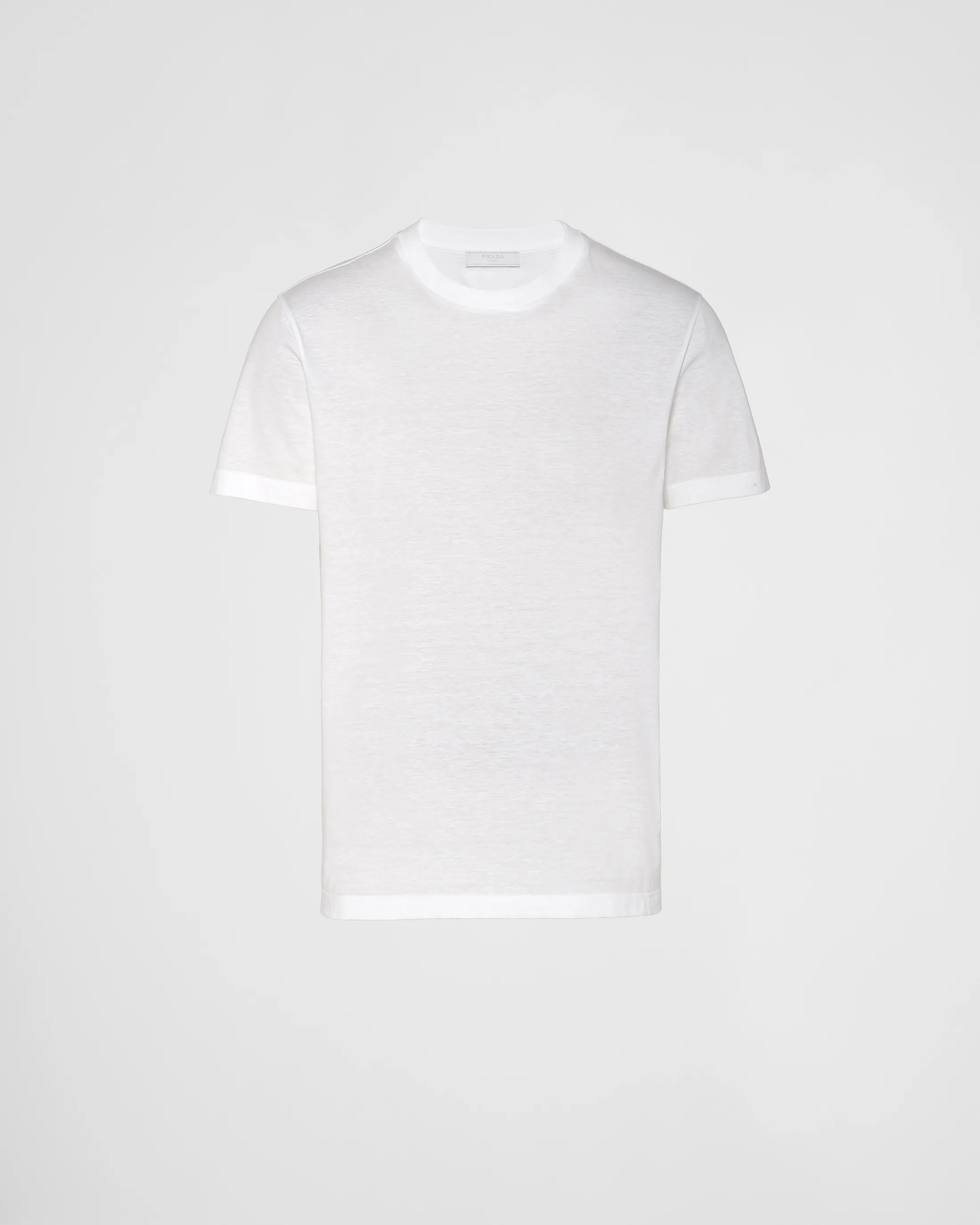 Prada Three Pack Cotton Jersey T-Shirts White Outlet