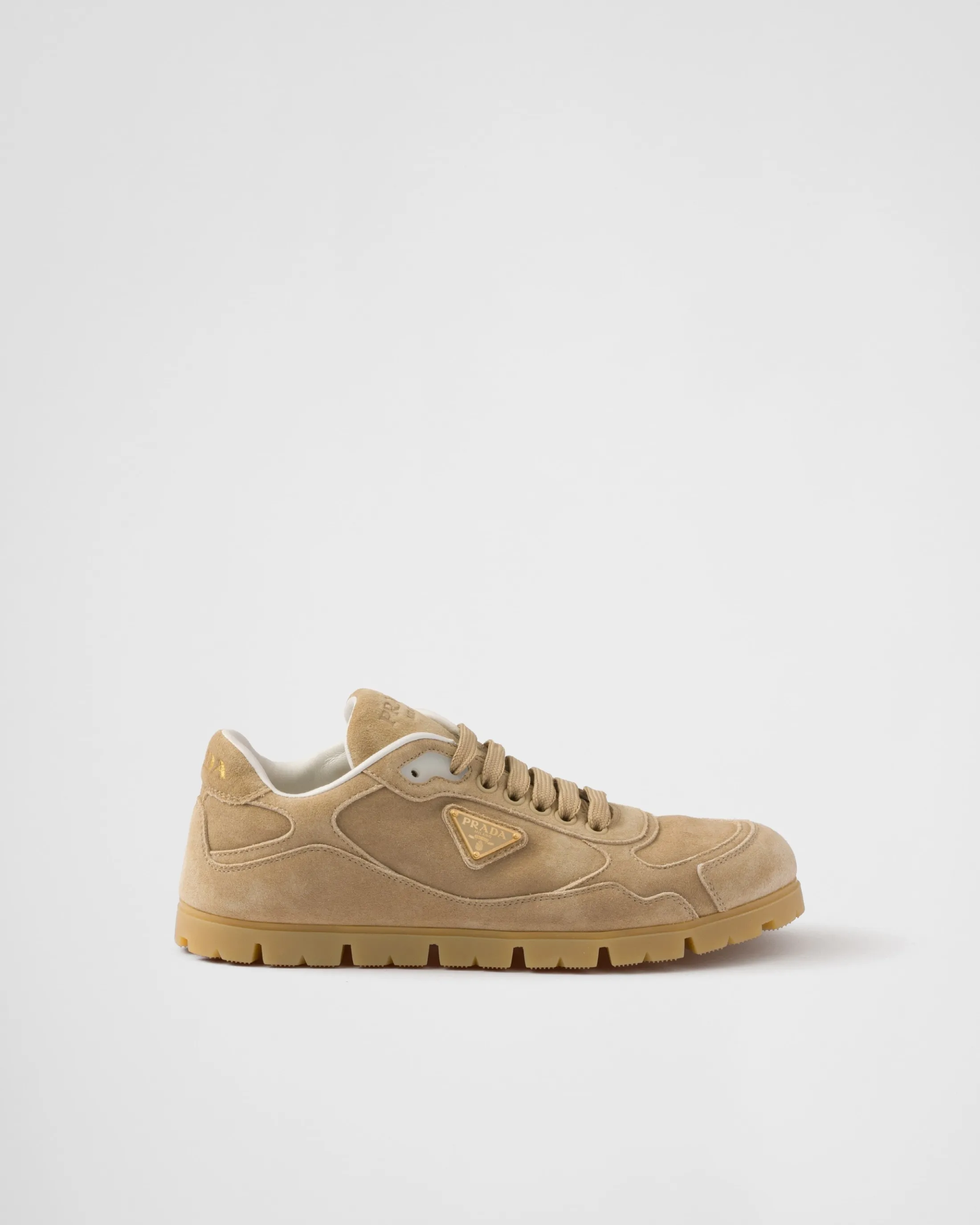 Prada Trail faded suede sneakers Ecru Best Sale