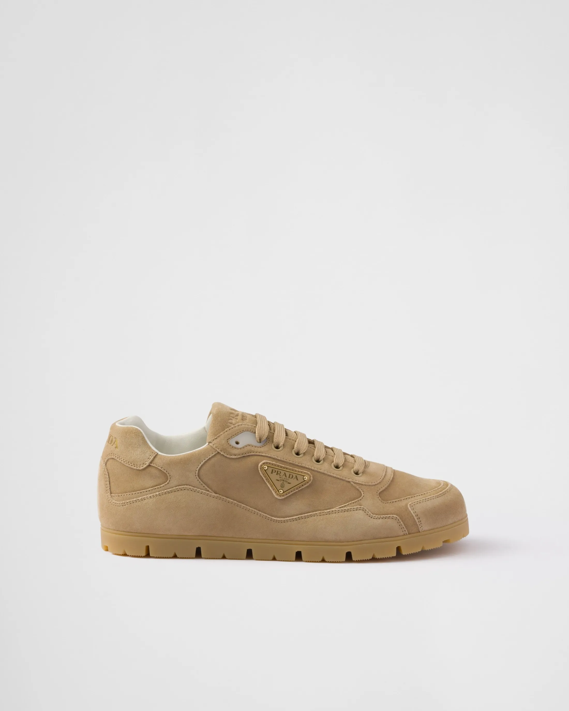 Prada Trail faded suede sneakers Ecru Sale