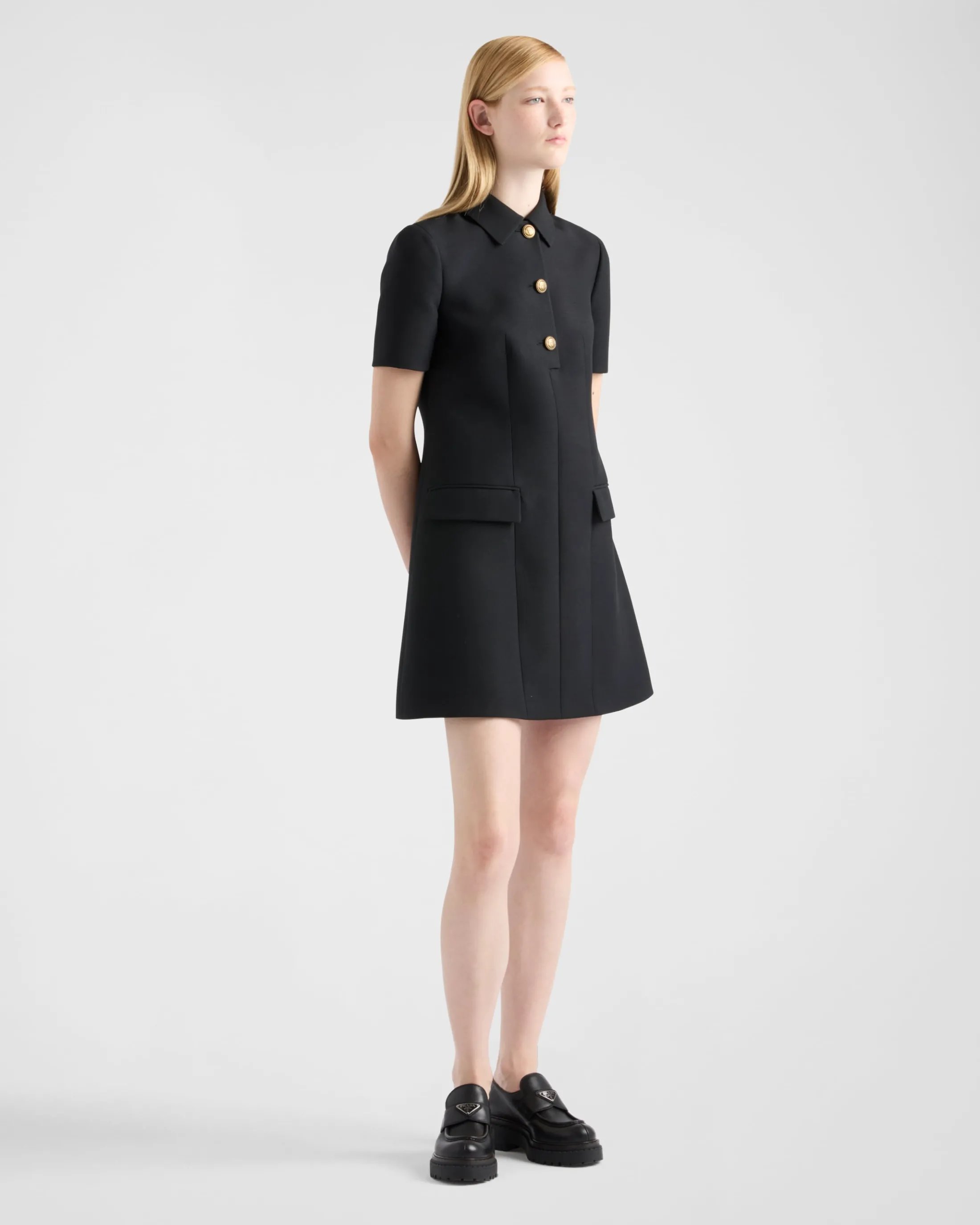 Prada Tricotine mini-dress Black Best Sale