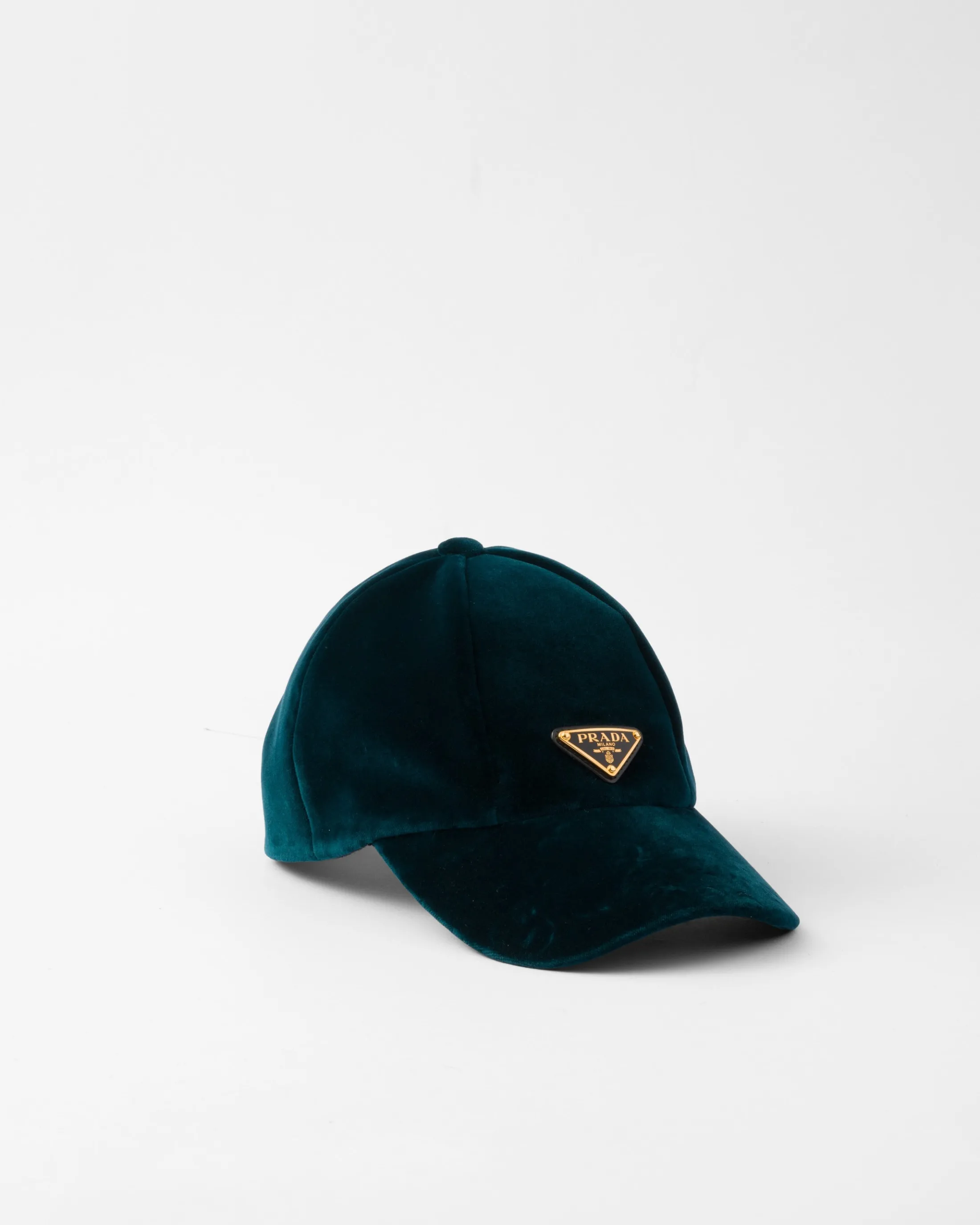 Prada Velvet baseball cap Darkteal Hot