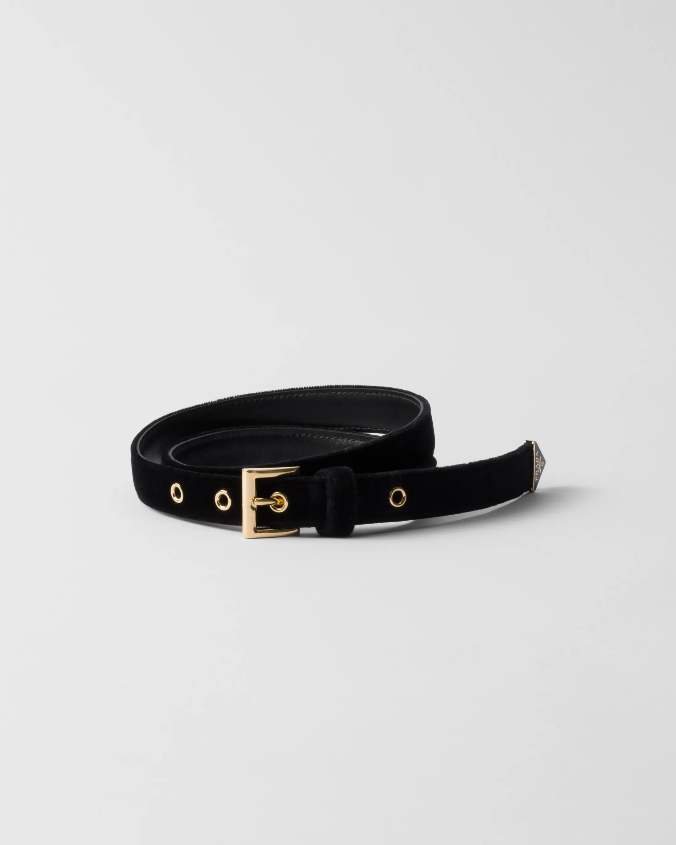 Prada Velvet belt Black Store