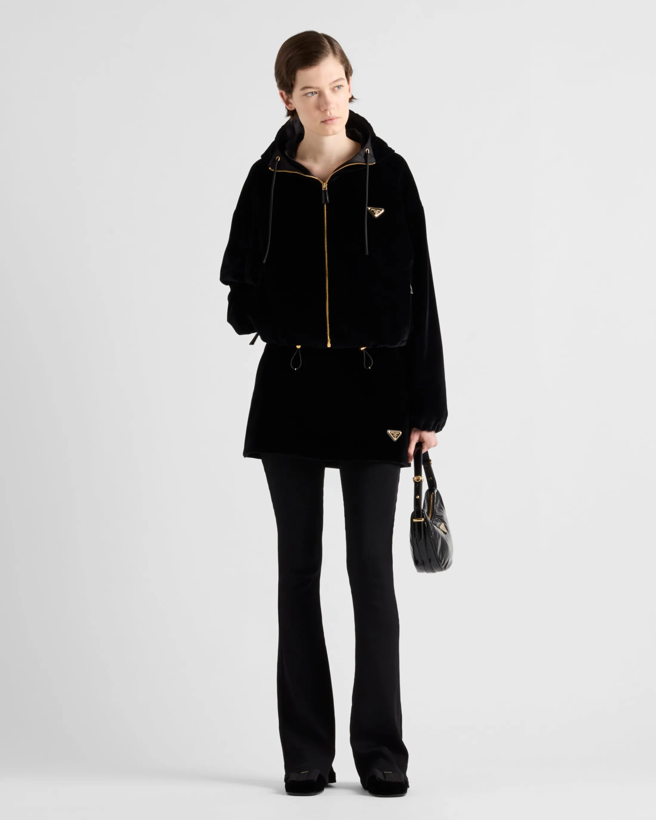 Prada Velvet blouson Black Online