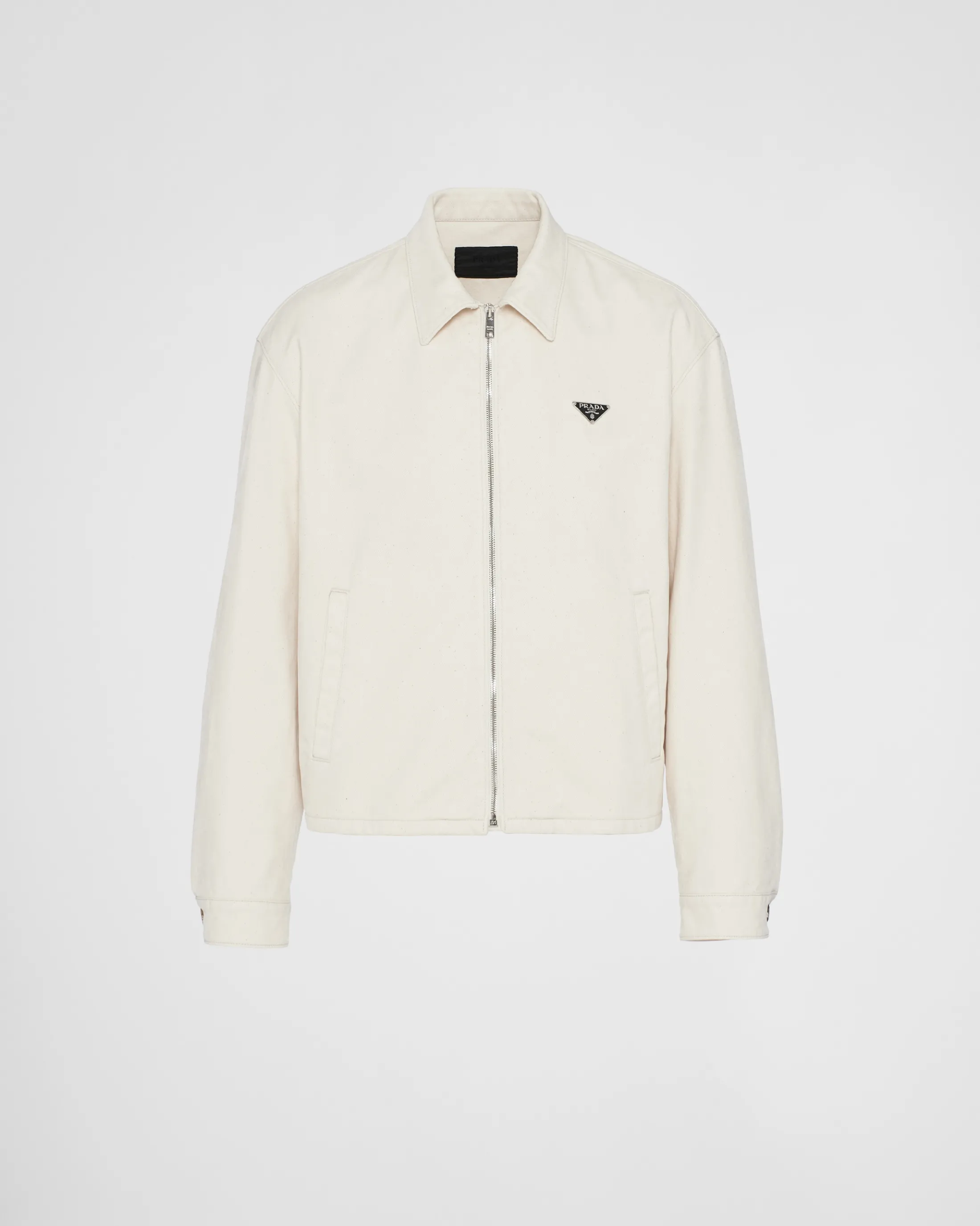 Prada Velvet denim blouson jacket Natural Cheap