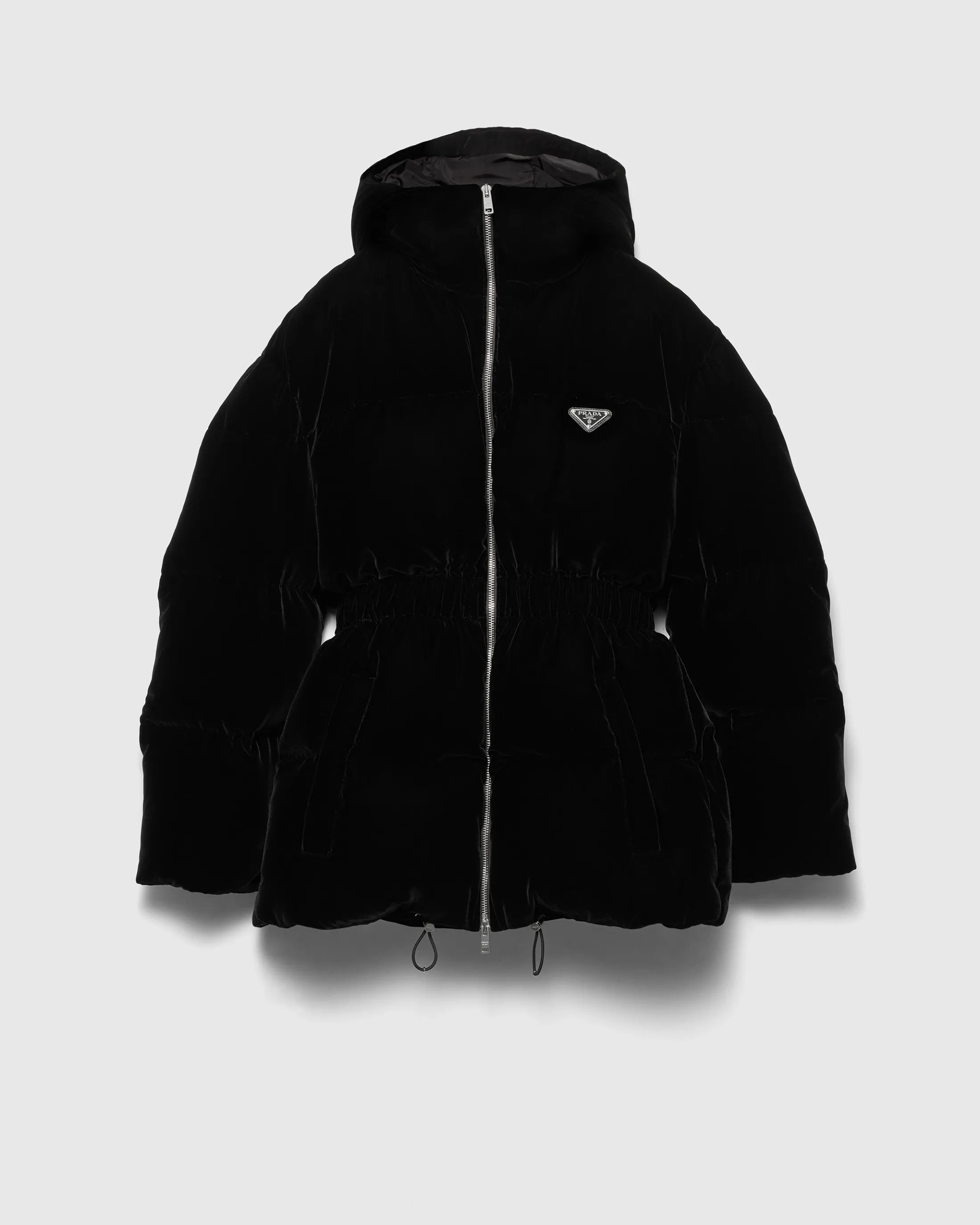 Prada Velvet down jacket Black New