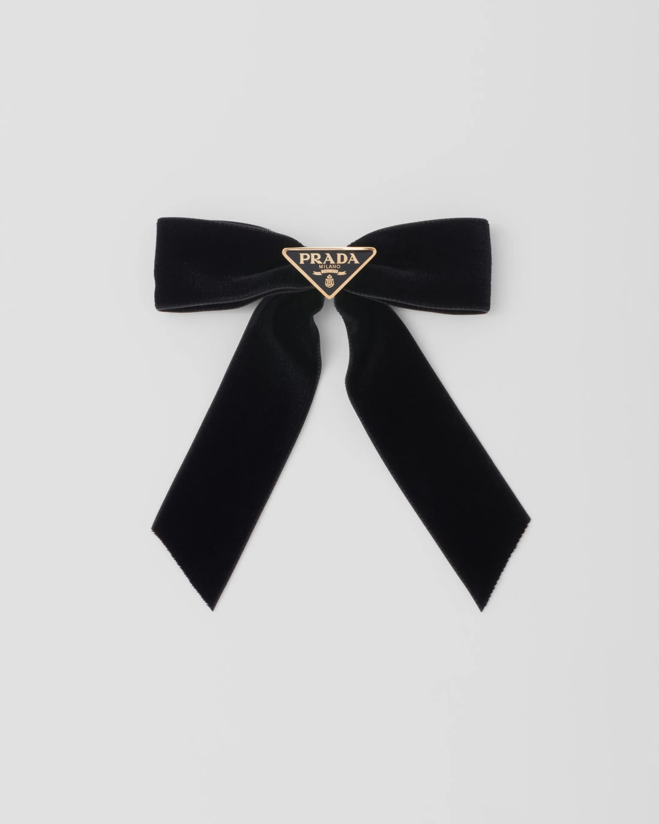 Prada Velvet hair clip Black Sale