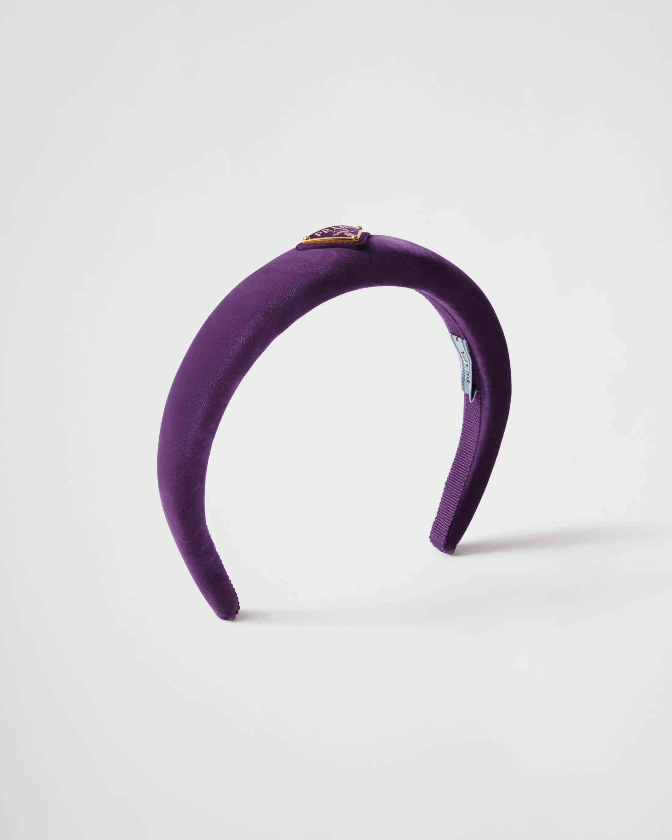 Prada Velvet headband Plum Flash Sale