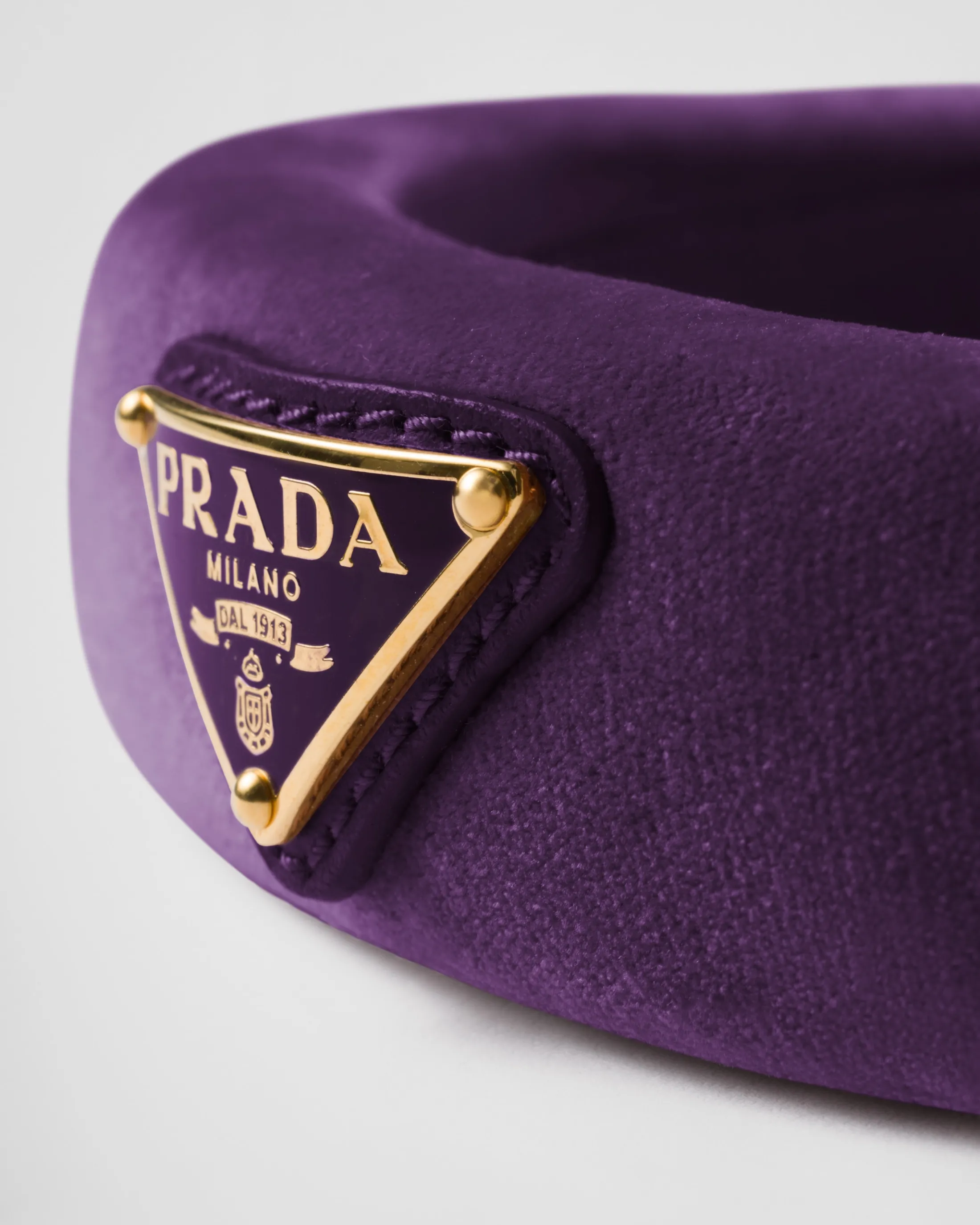 Prada Velvet headband Plum Flash Sale