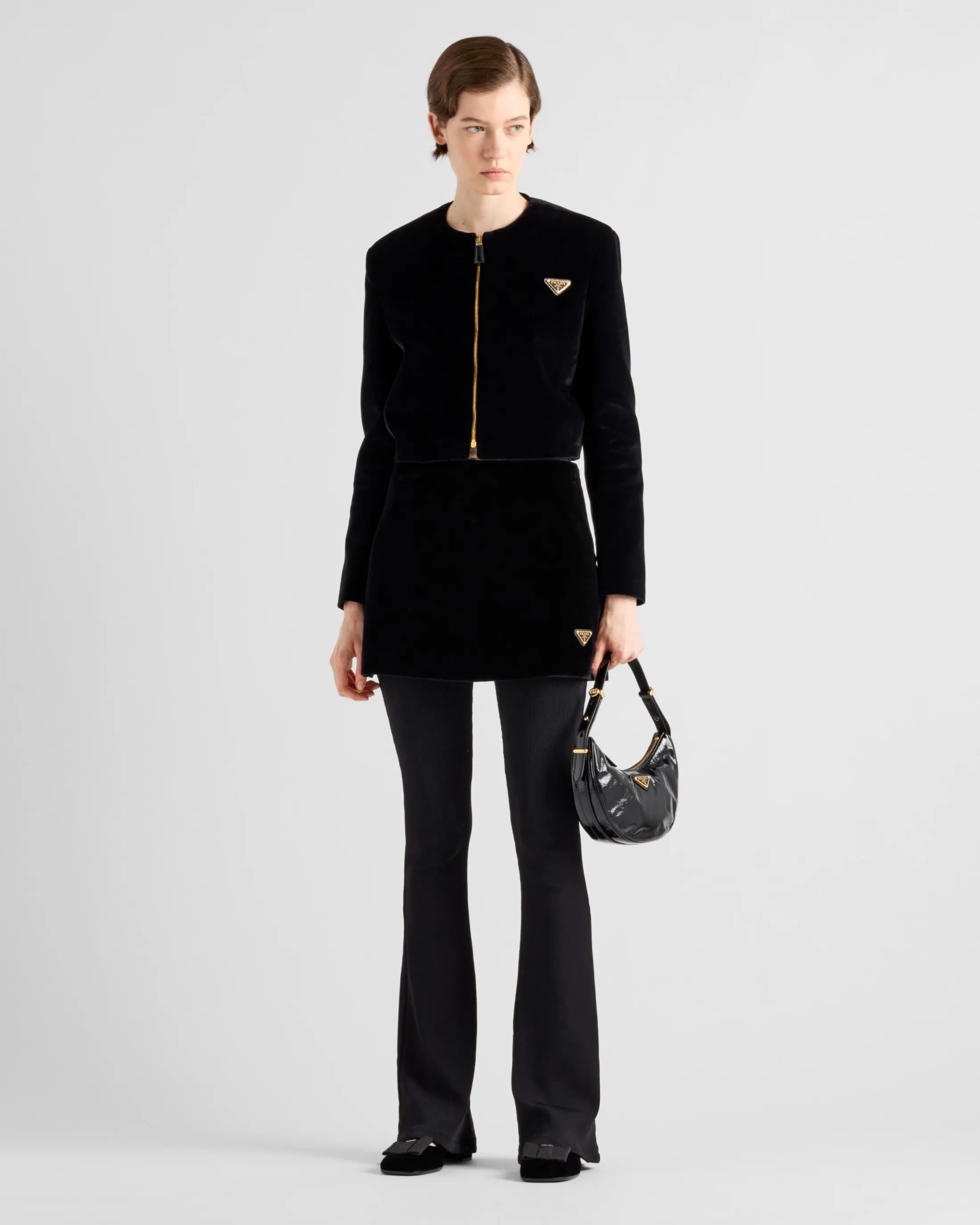 Prada Velvet jacket Black Cheap