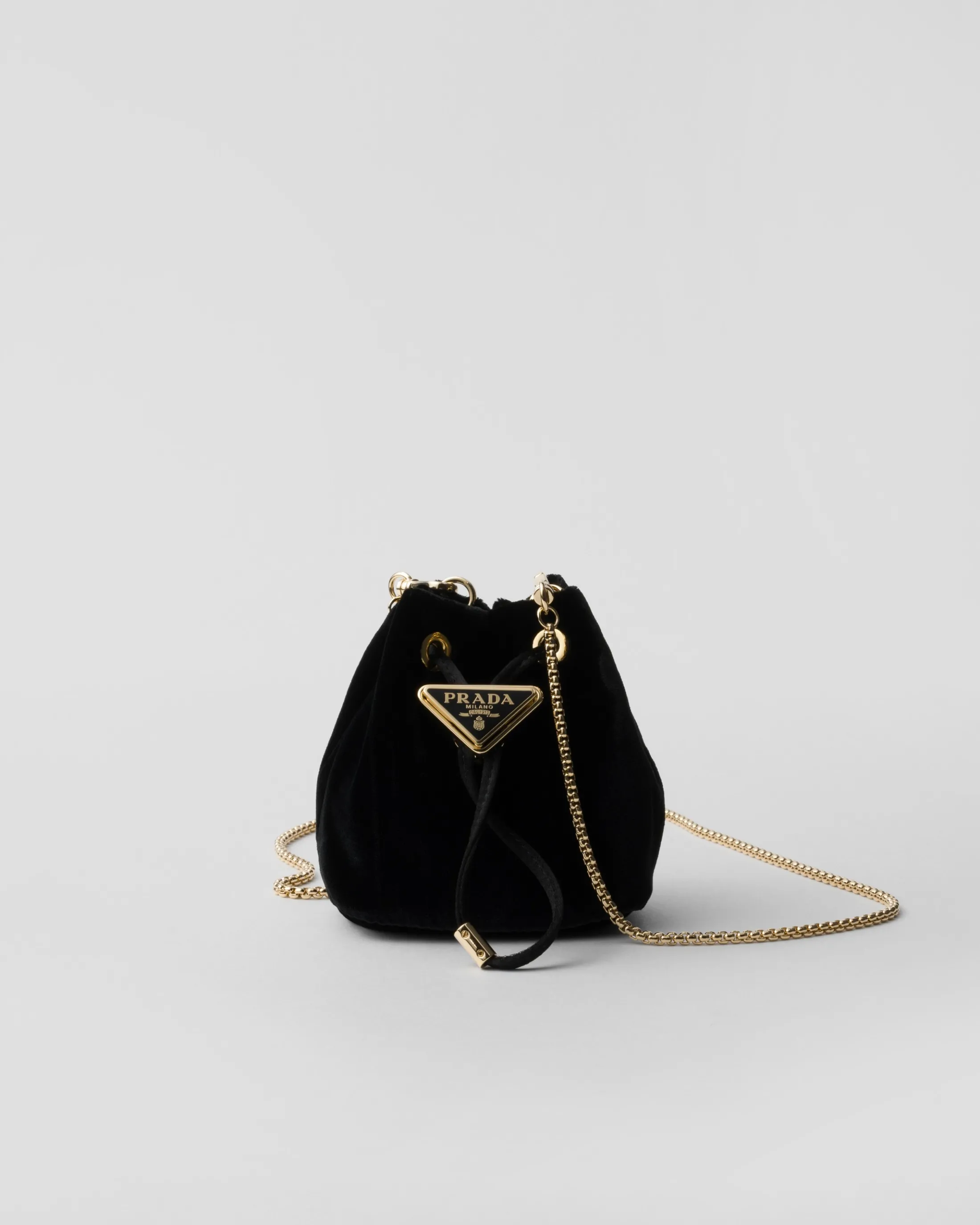 Prada Velvet mini pouch Black Clearance