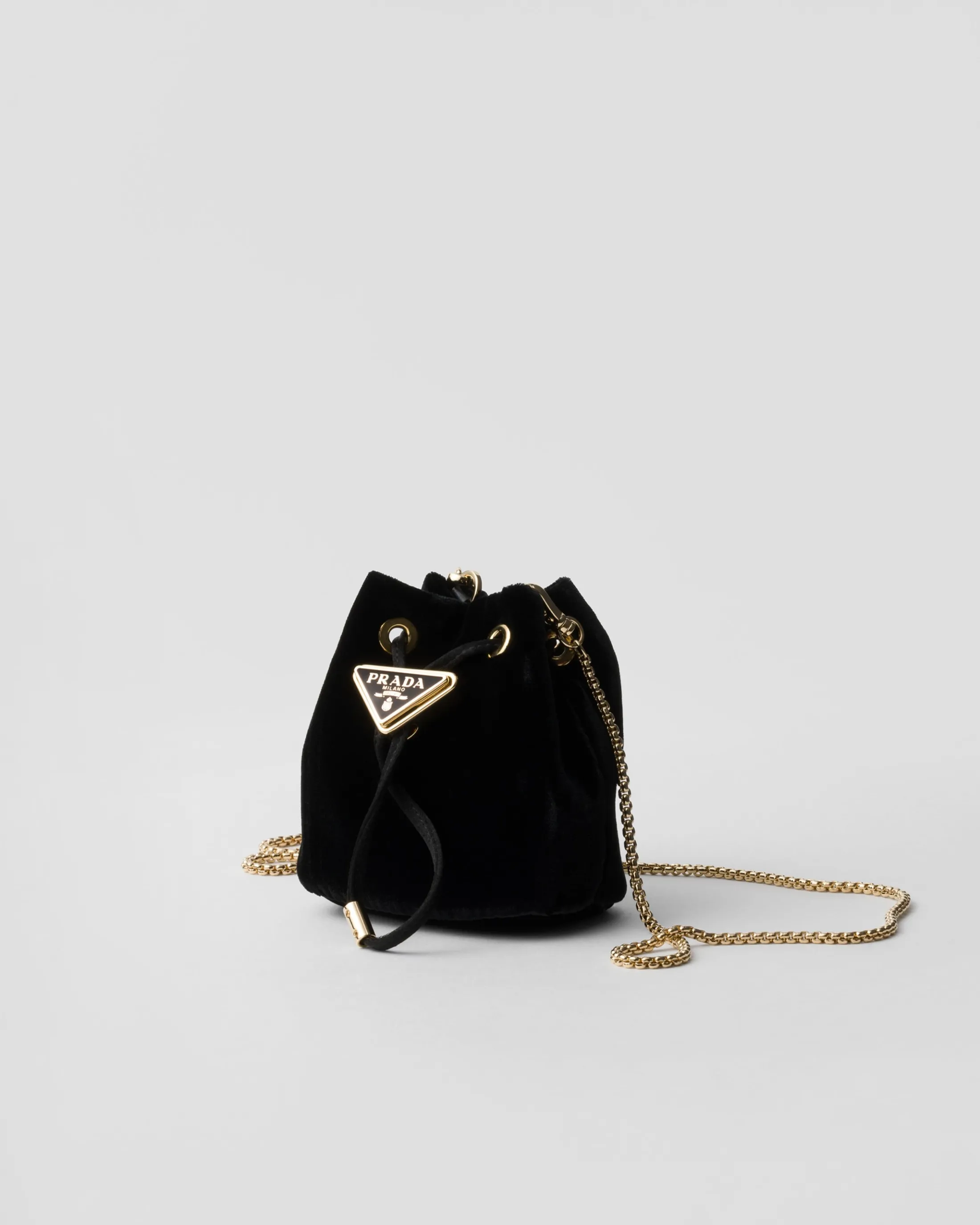 Prada Velvet mini pouch Black Clearance