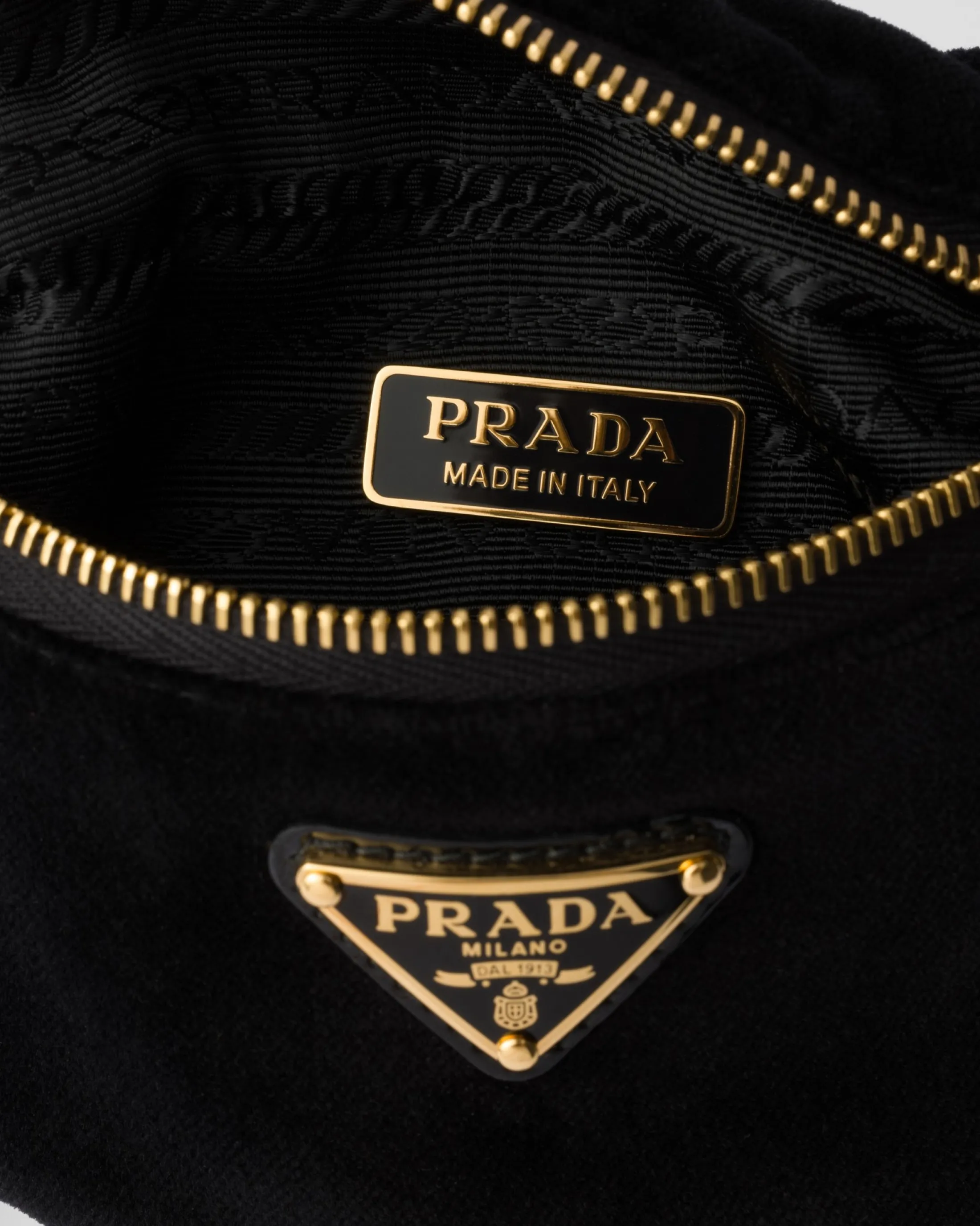 Prada Velvet mini-pouch Black Hot