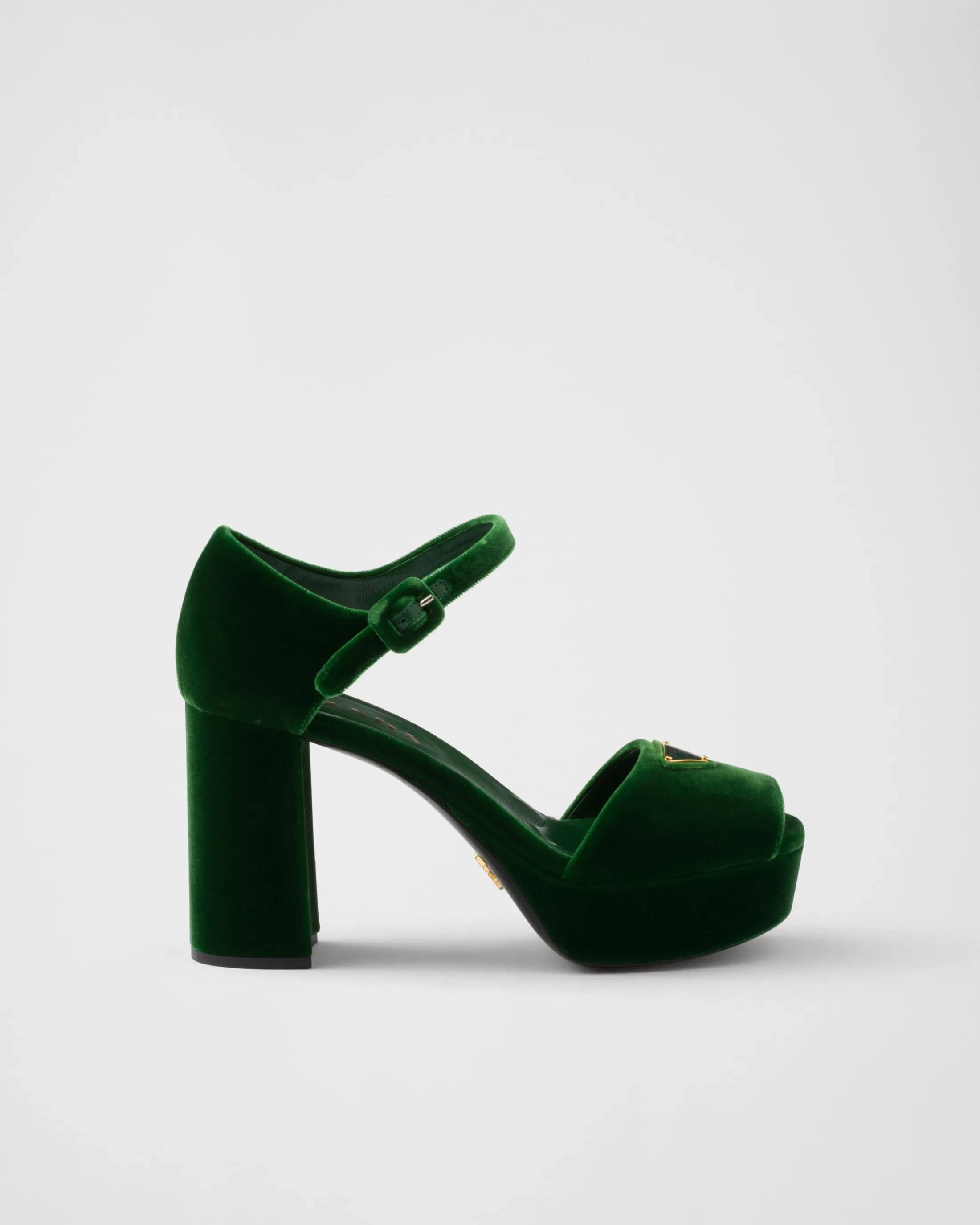 Prada Velvet platform sandals Laurelgreen Shop