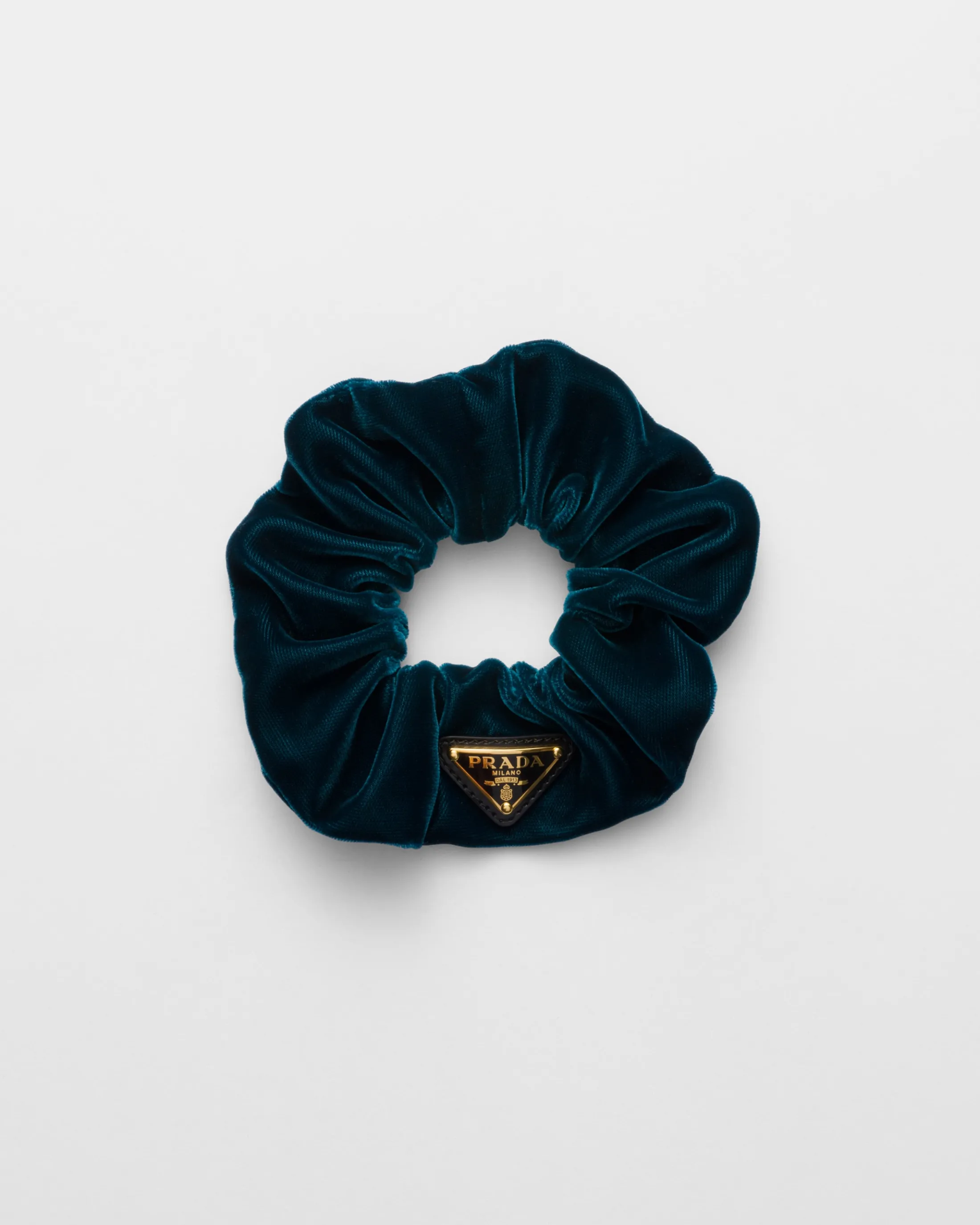 Prada Velvet scrunchie Darkteal Outlet