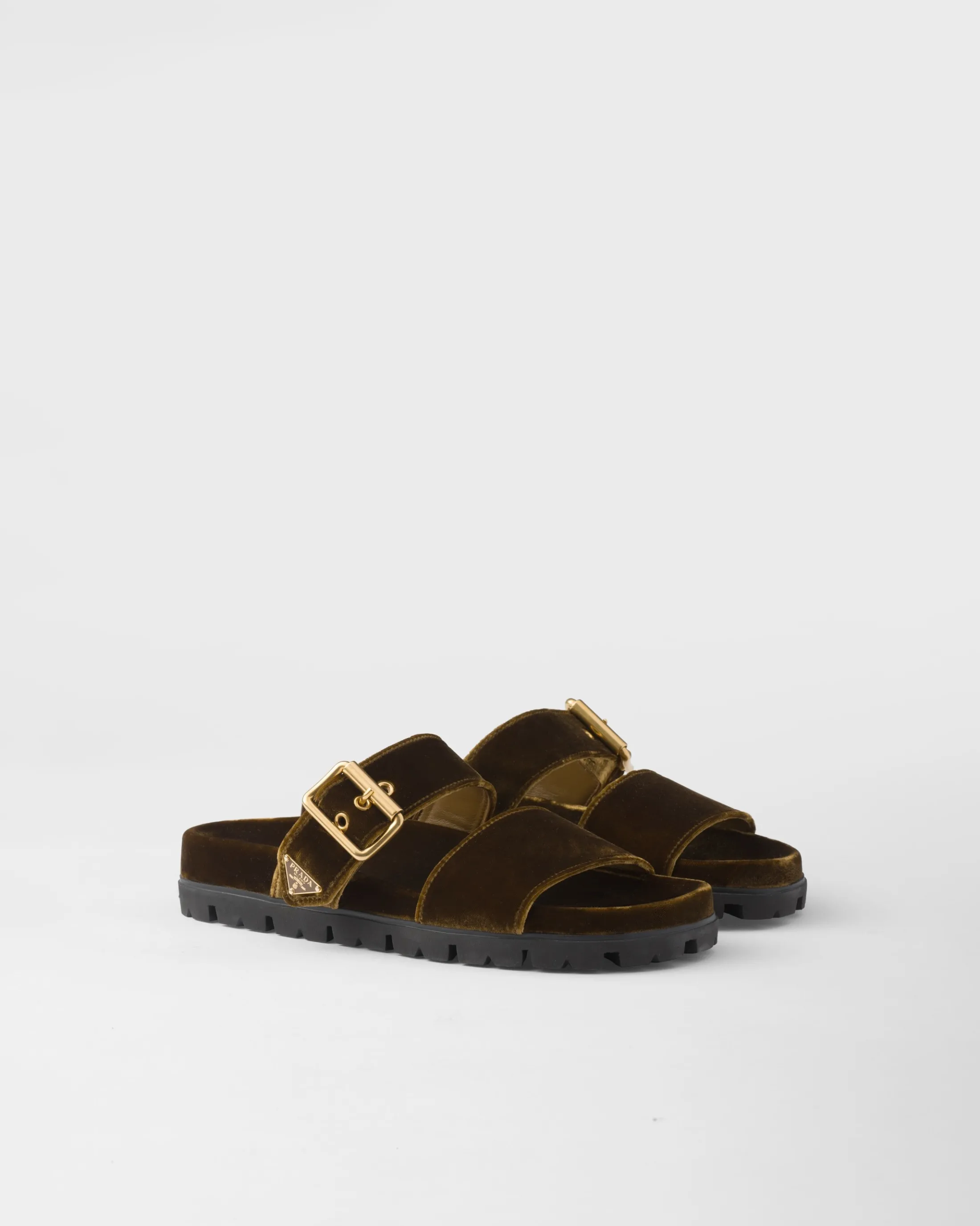 Prada Velvet slides Oak Fashion