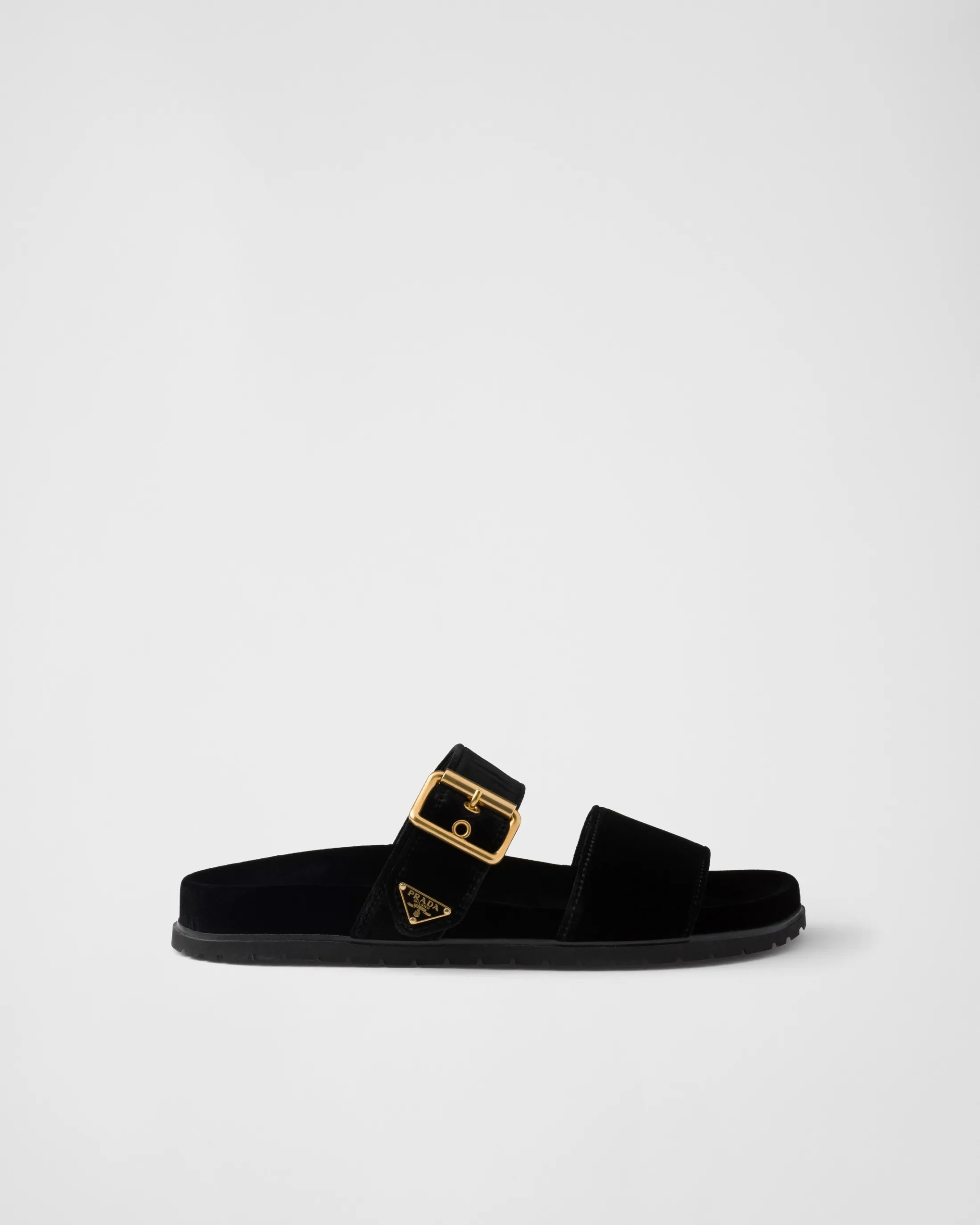 Prada Velvet slides Black Outlet