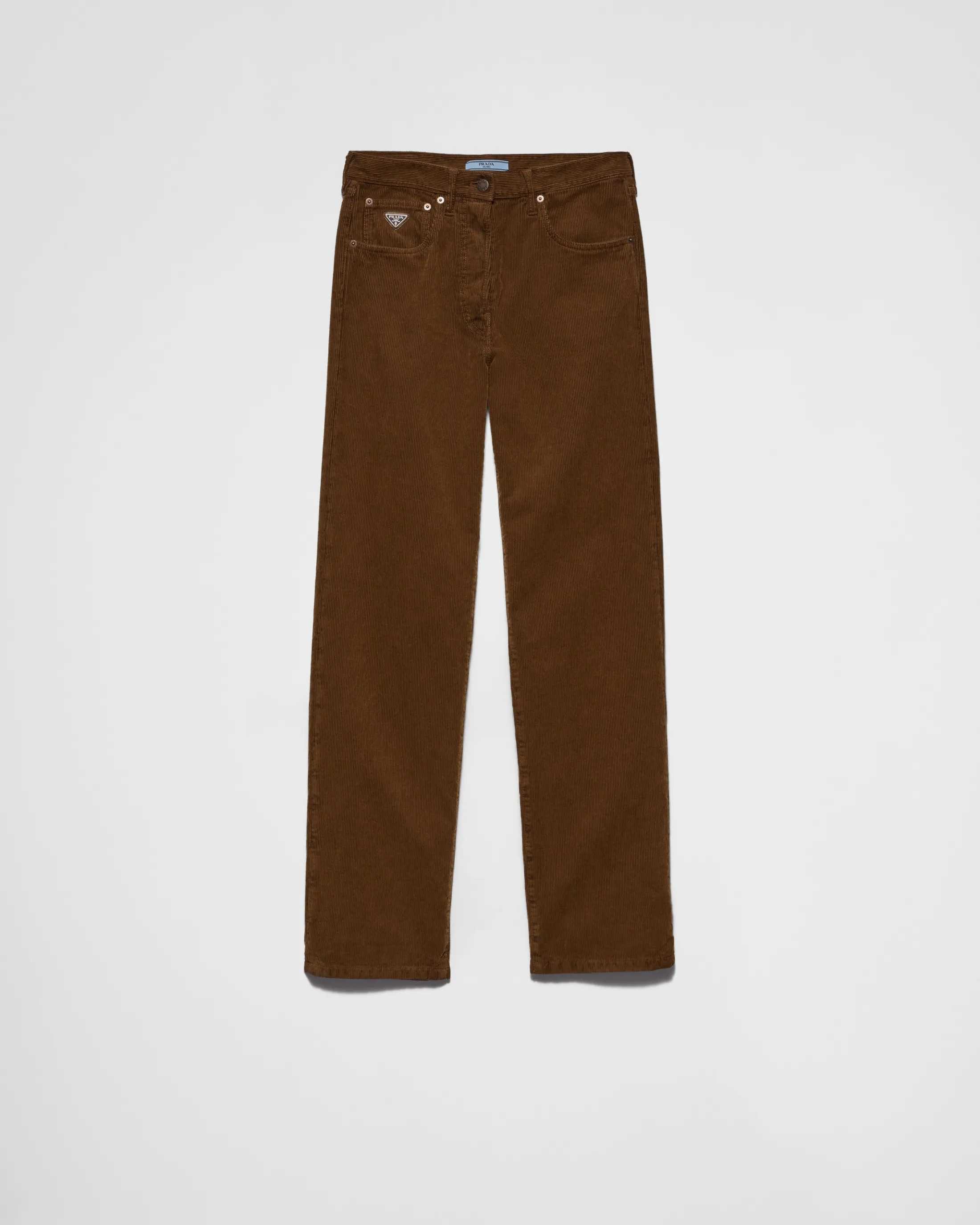 Prada Wide-legged corduroy pants Caramel Cheap