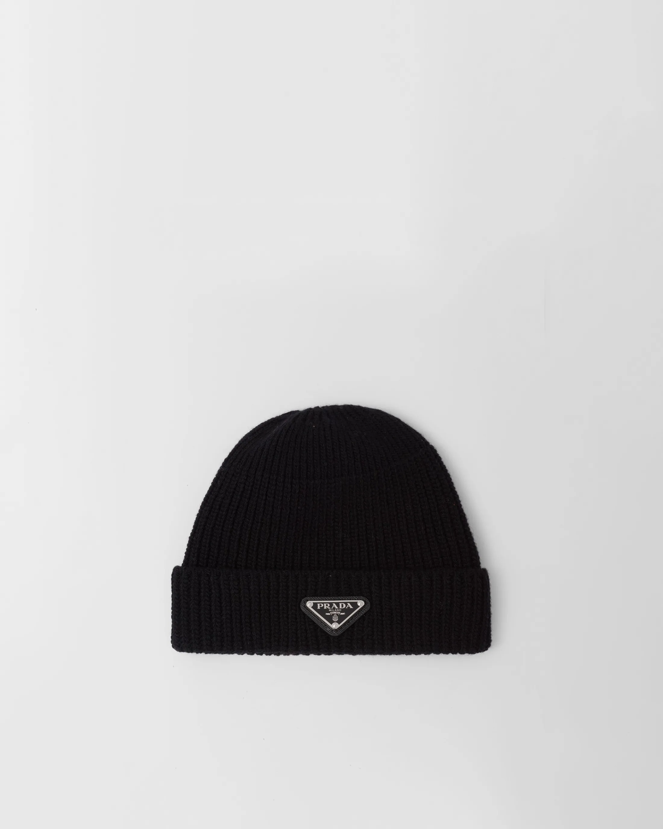 Prada Wool and cashmere beanie Black Shop