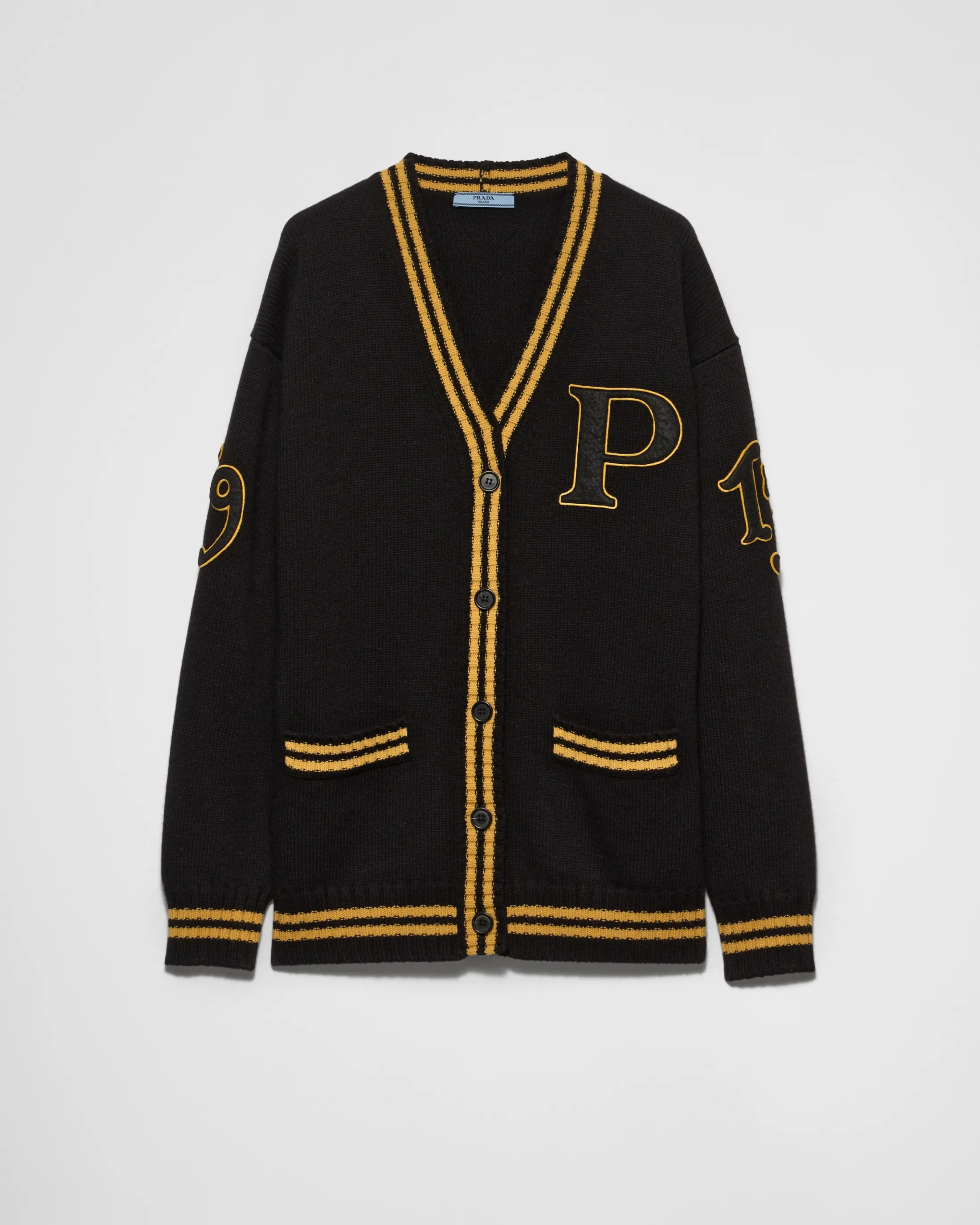 Prada Wool and cashmere cardigan Black Best Sale