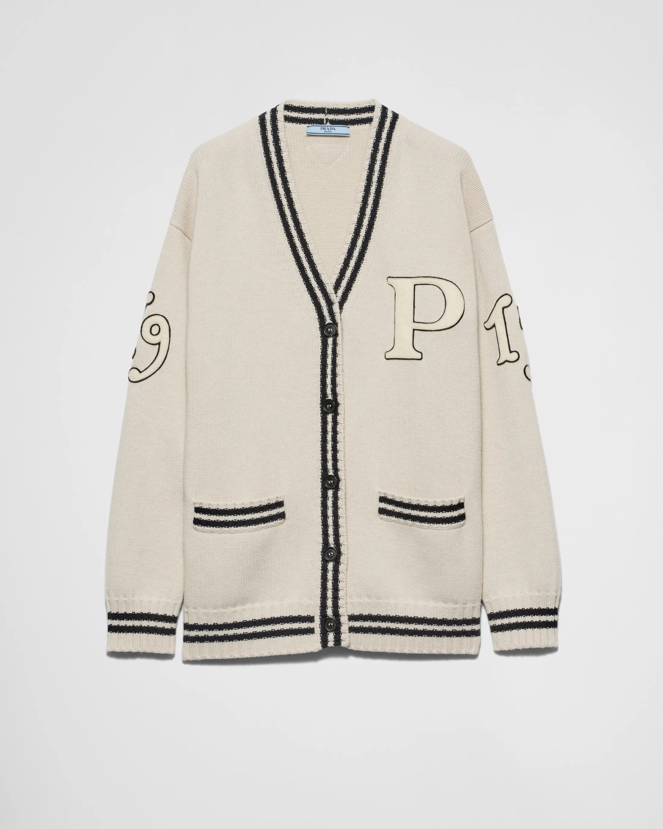 Prada Wool and cashmere cardigan Ivory Outlet