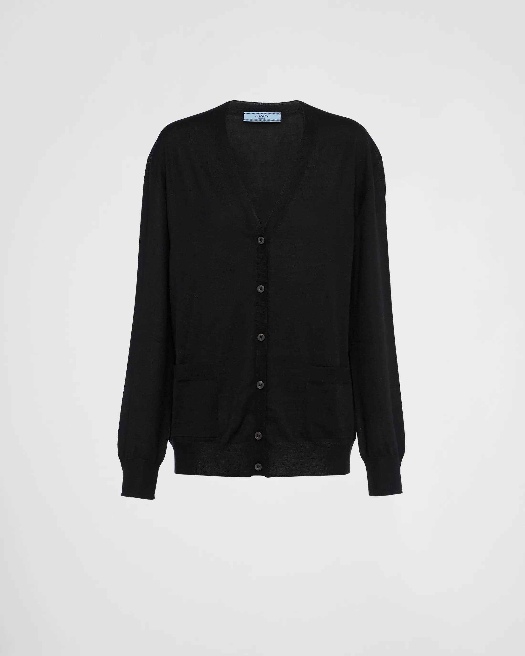 Prada Wool and cashmere cardigan Black Discount