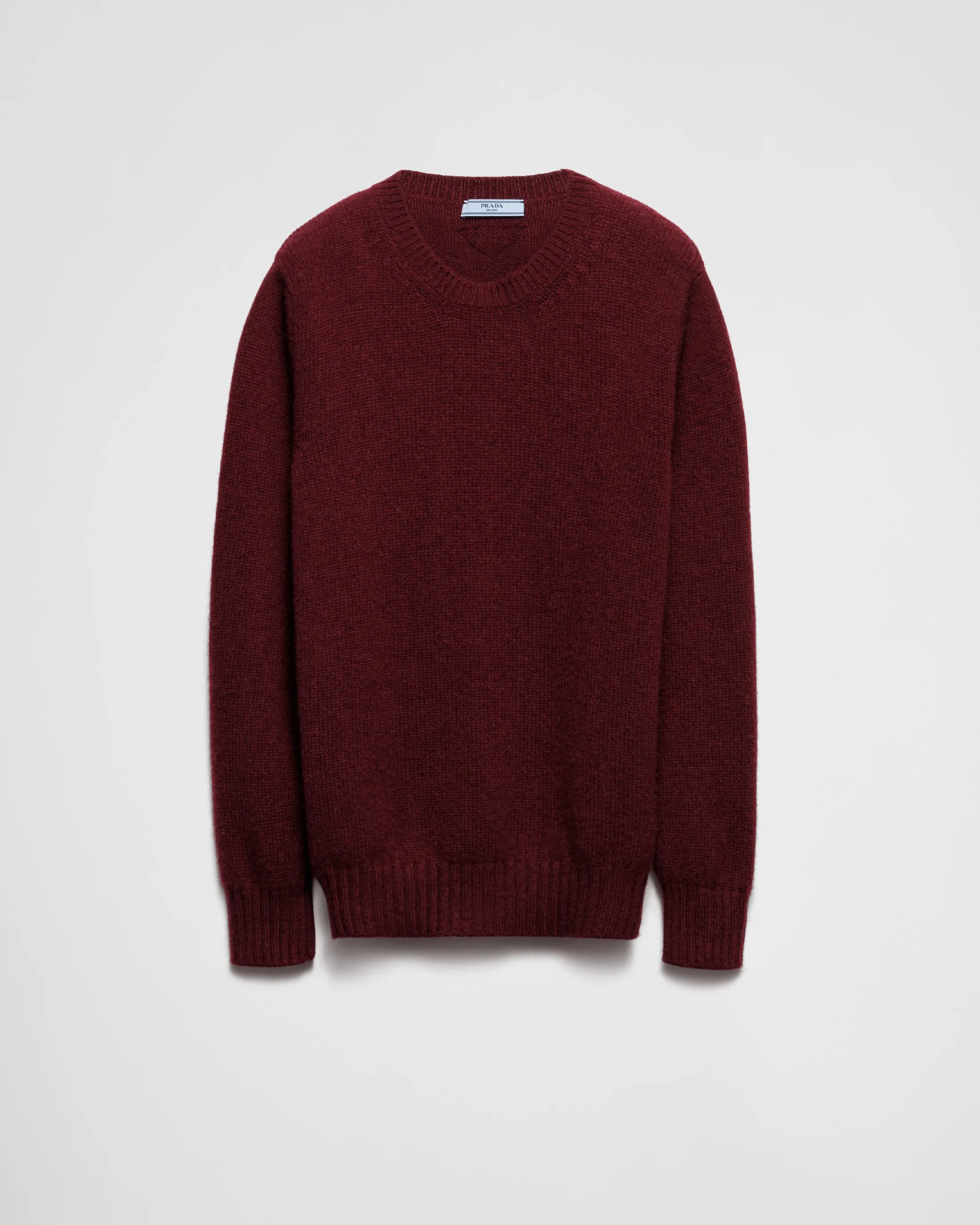 Prada Wool and cashmere crew-neck sweater Amaranthred/maizeyellow Best Sale