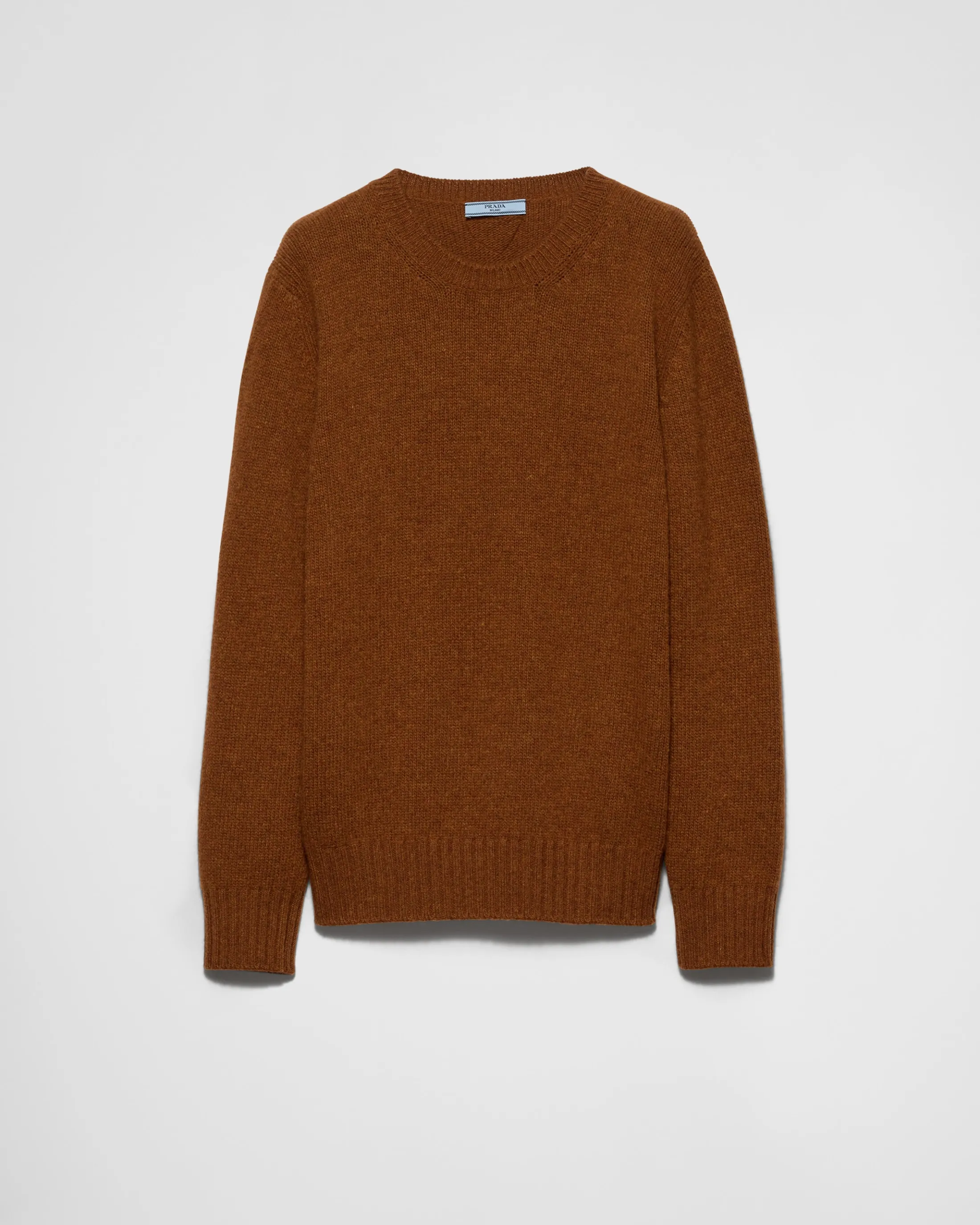 Prada Wool and cashmere crew-neck sweater Tobacco Fashion