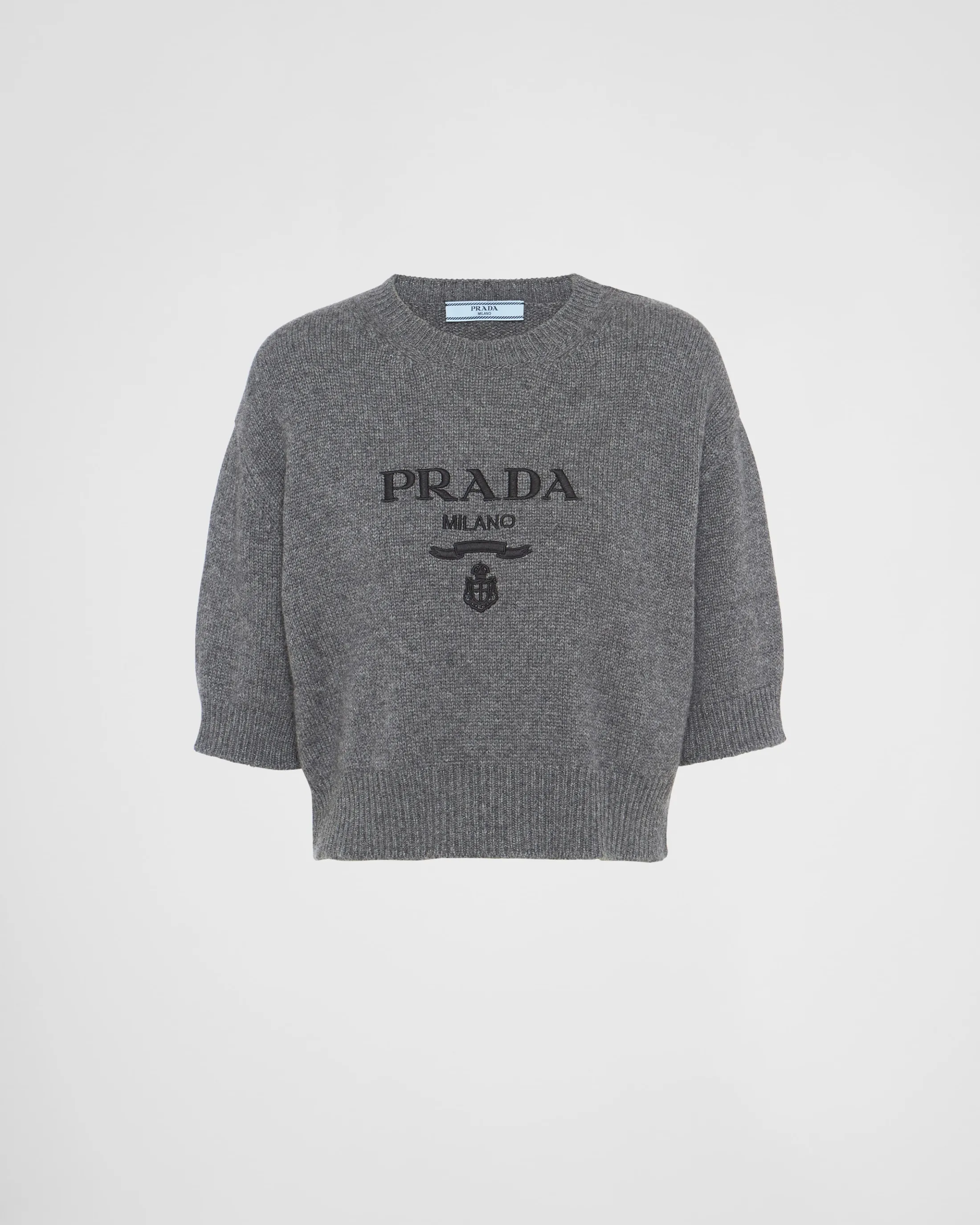 Prada Wool and cashmere crew-neck sweater Slategray Shop