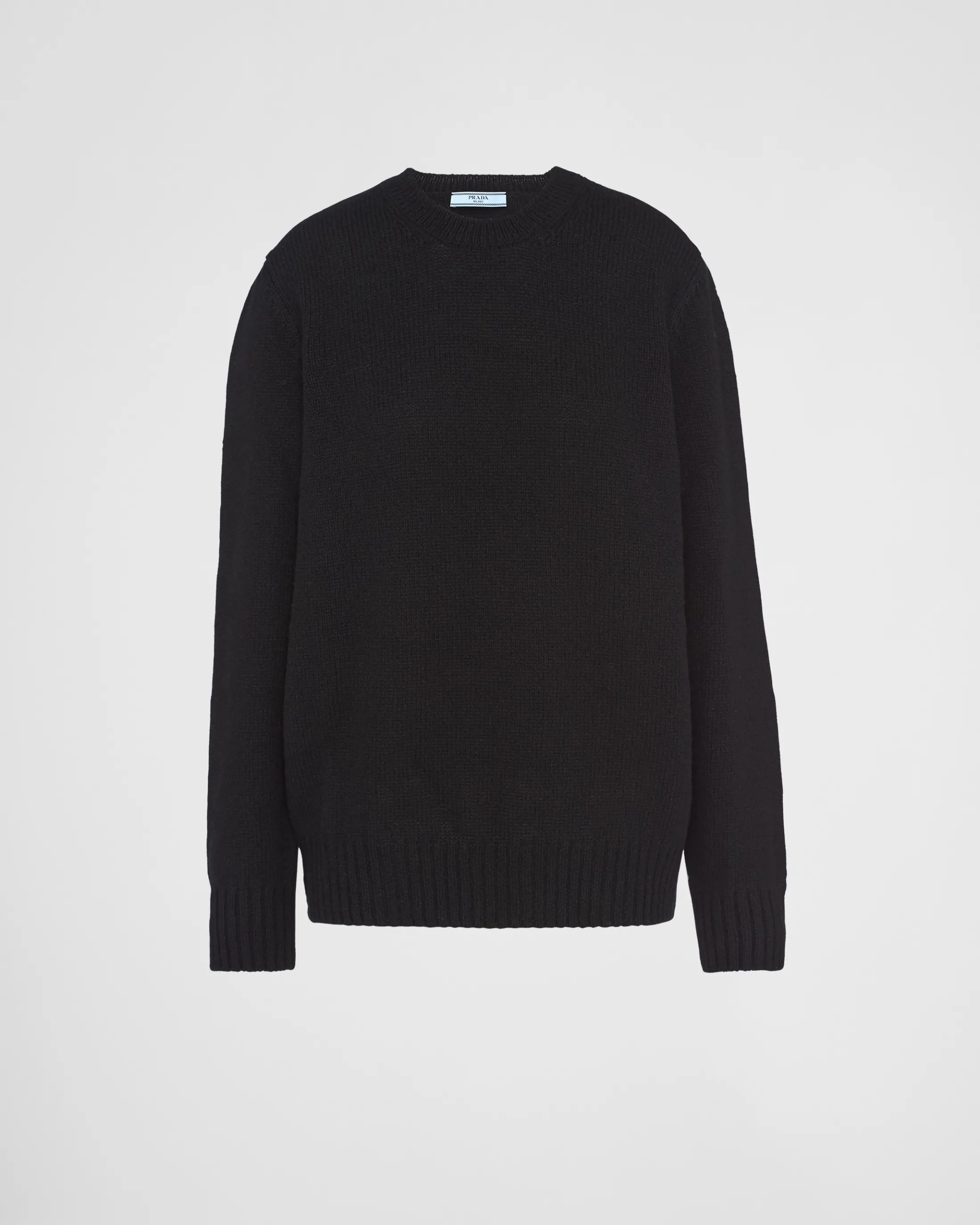 Prada Wool and cashmere crew-neck sweater Black Hot