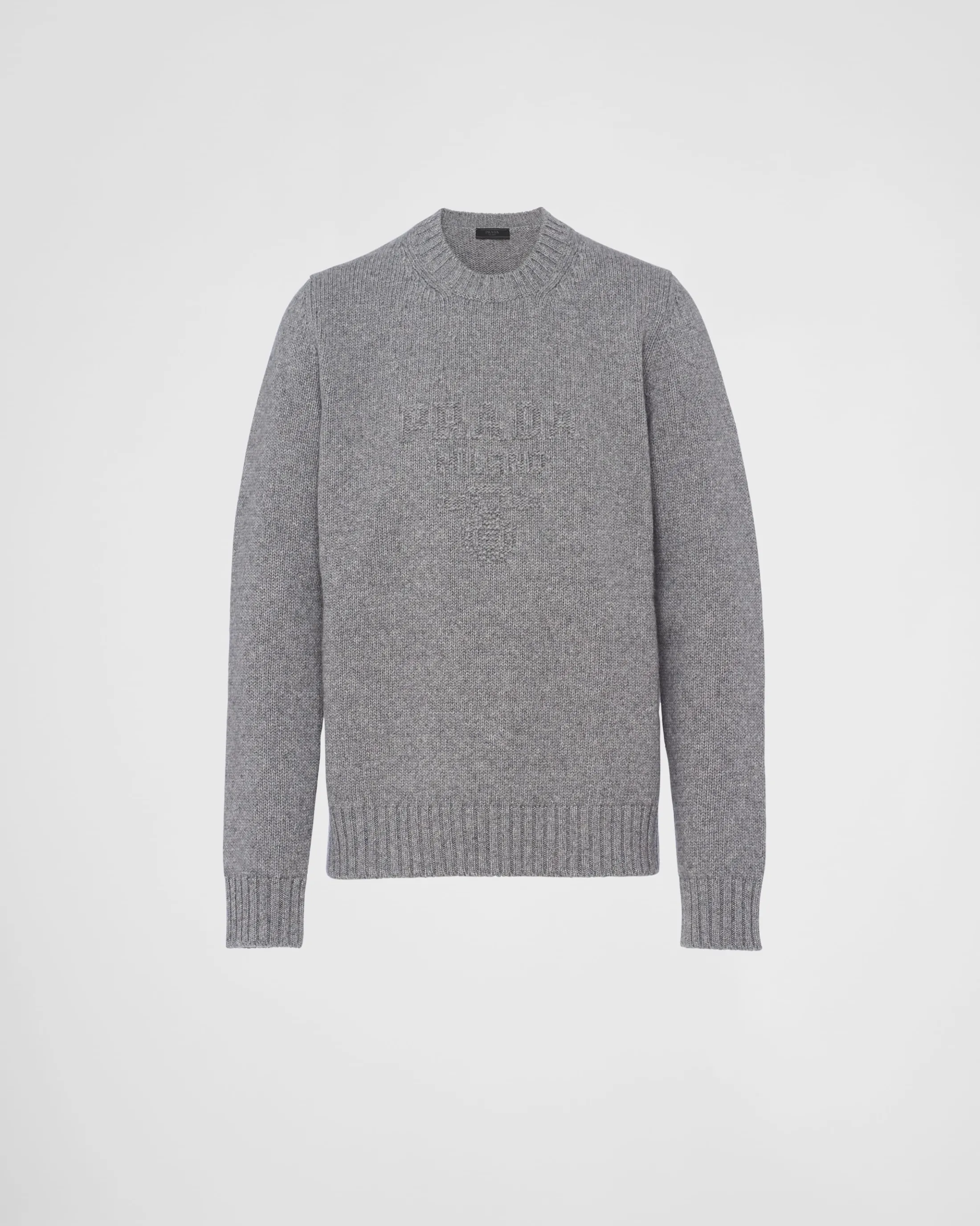 Prada Wool and cashmere crew-neck sweater Grey Store