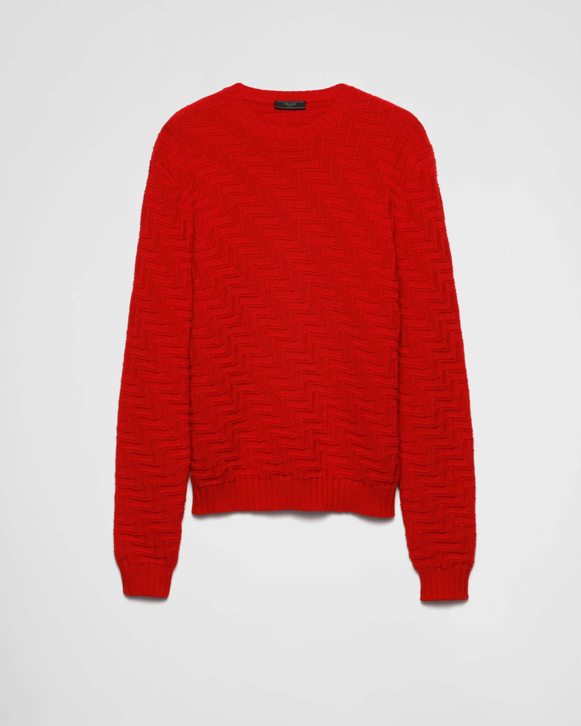 Prada Wool and cashmere crew-neck sweater Red Shop