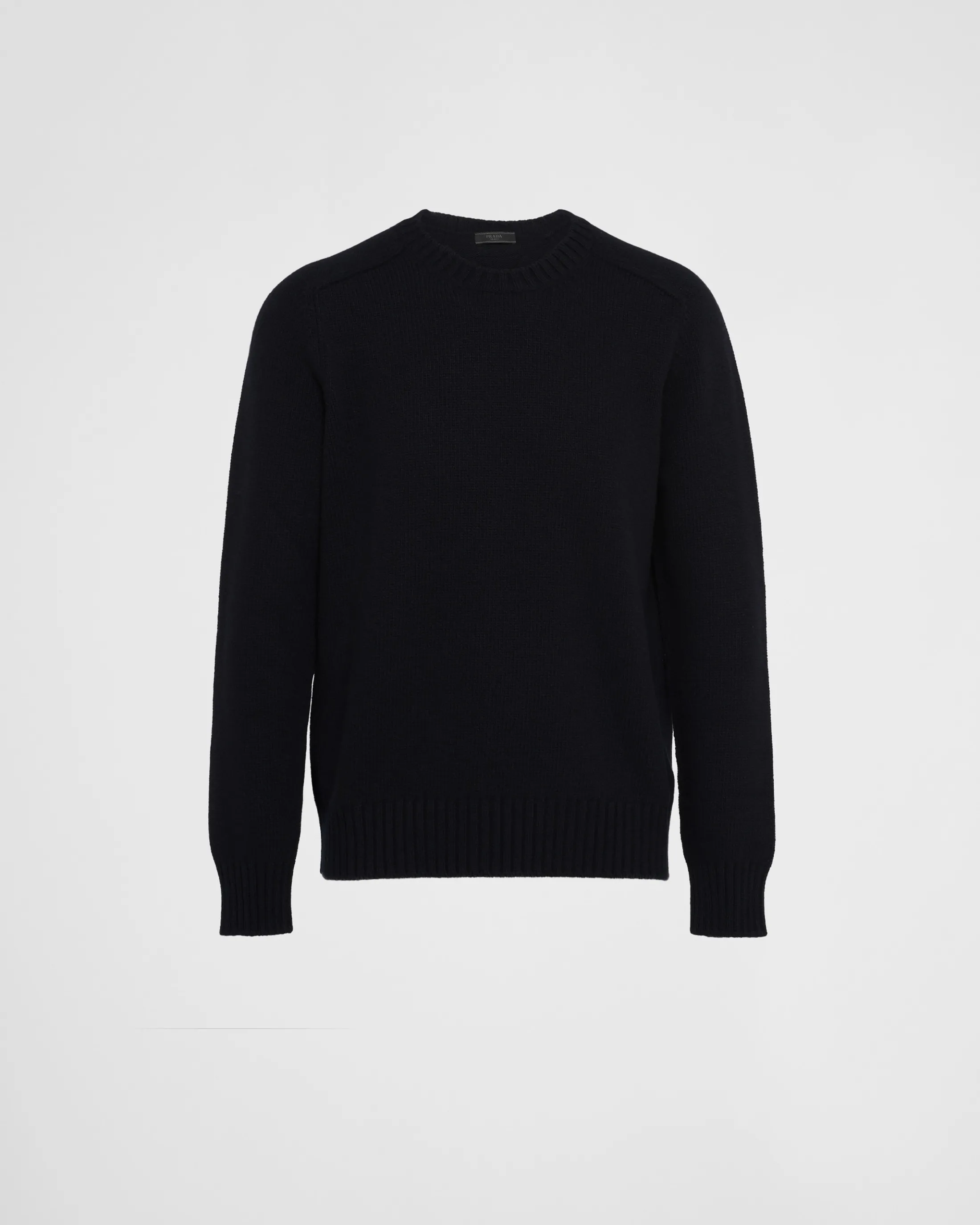 Prada Wool and cashmere crew-neck sweater Navy Best Sale