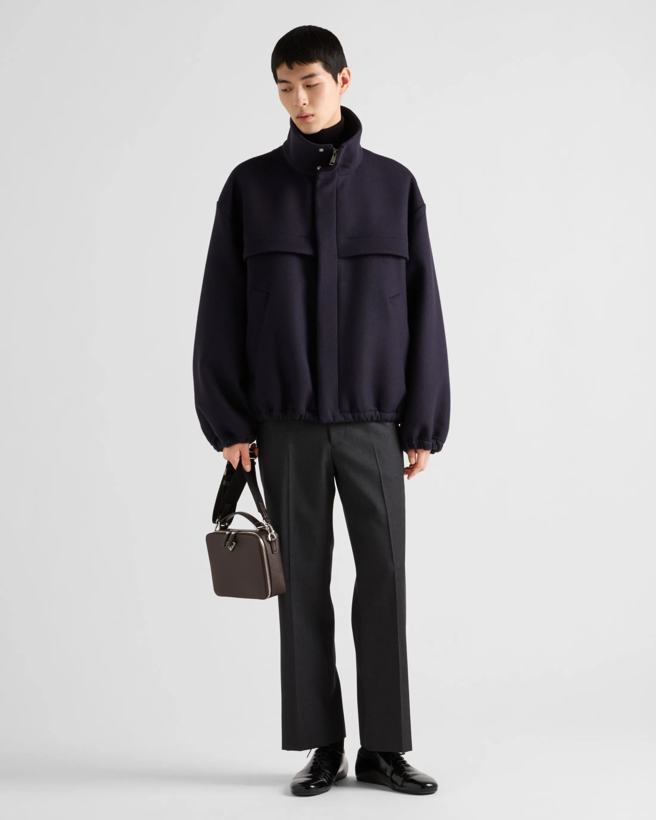 Prada Wool and cashmere jacket Navy Hot