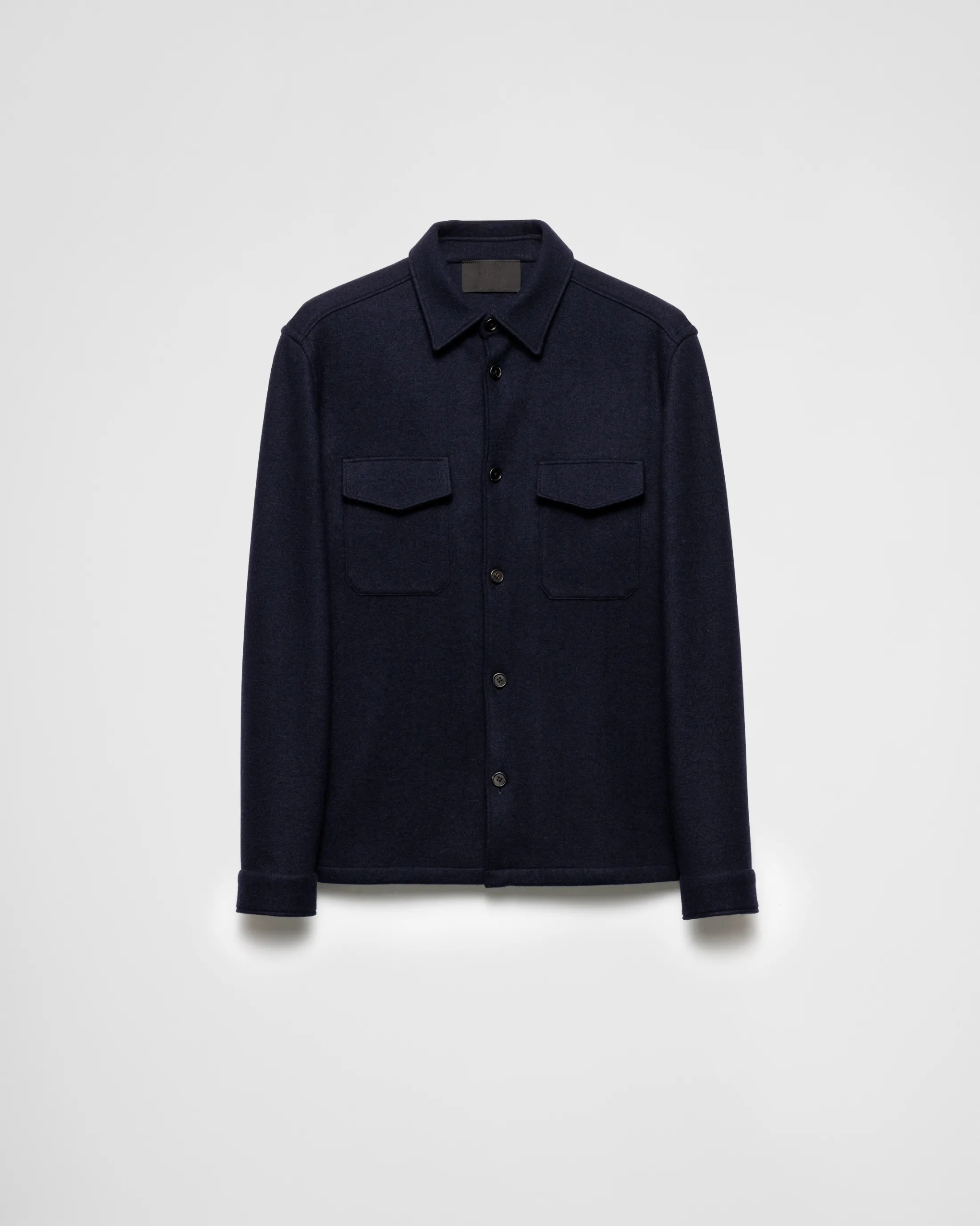 Prada Wool and cashmere shirt Navy New