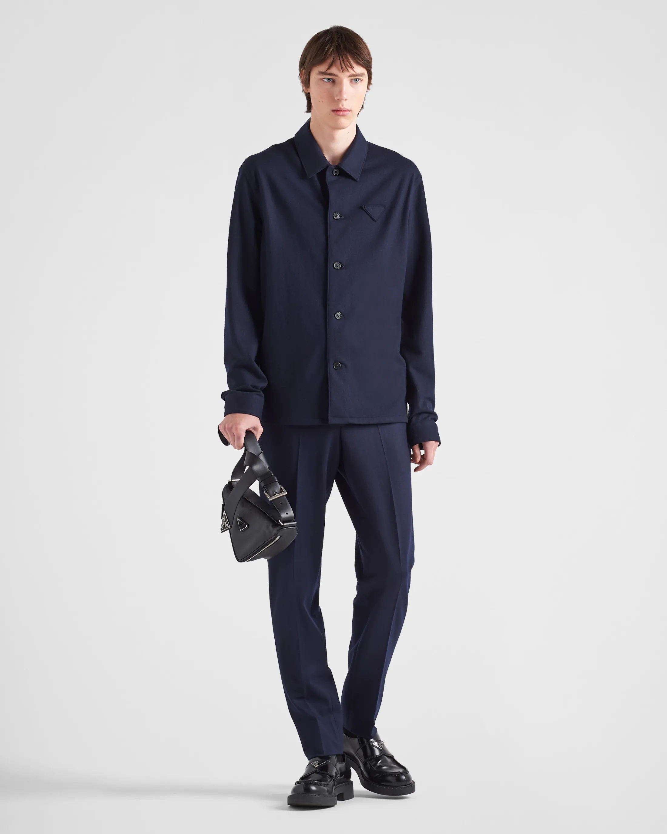 Prada Wool and cashmere shirt Blue Hot