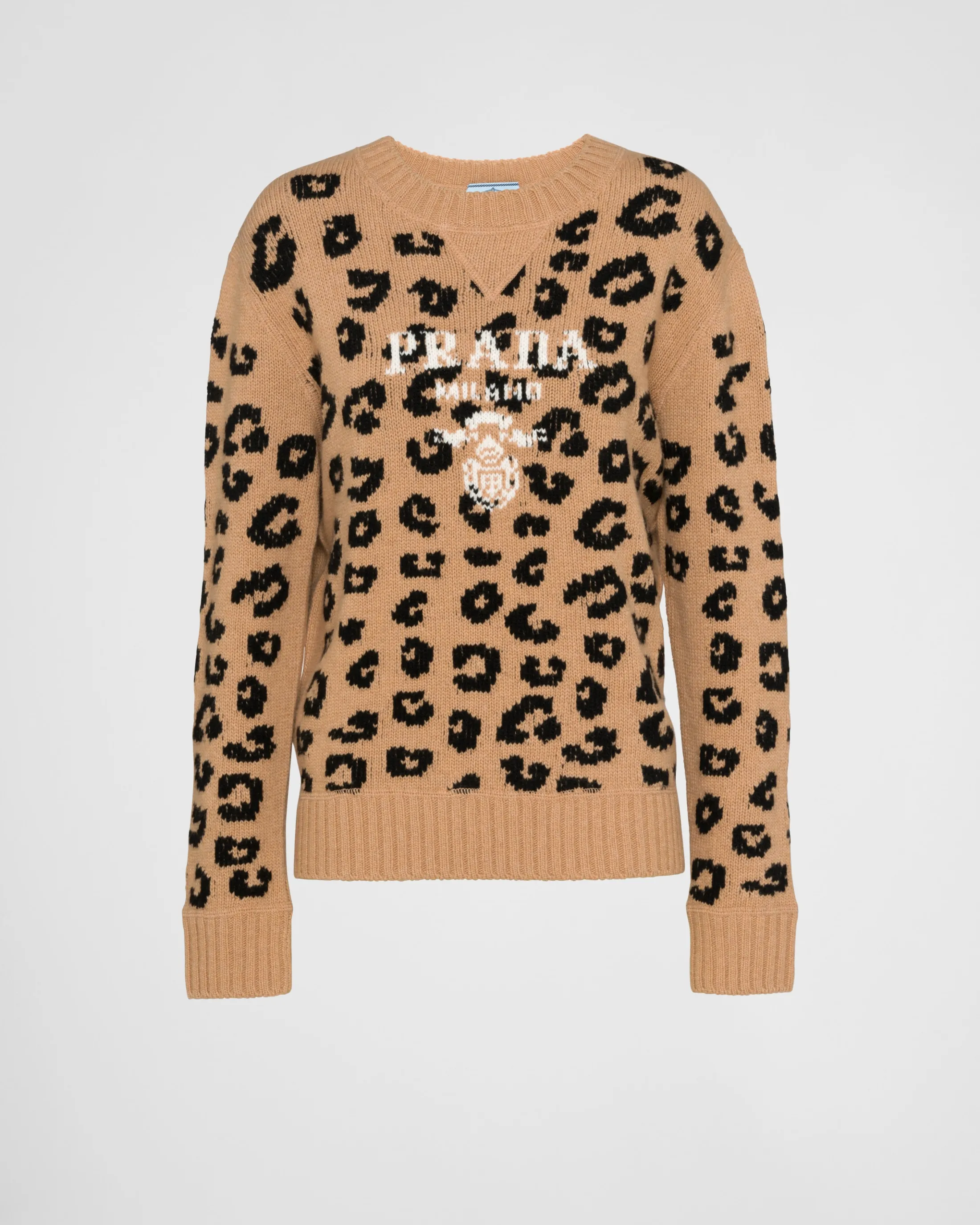 Prada Wool and cashmere sweater Camelbrown Best Sale