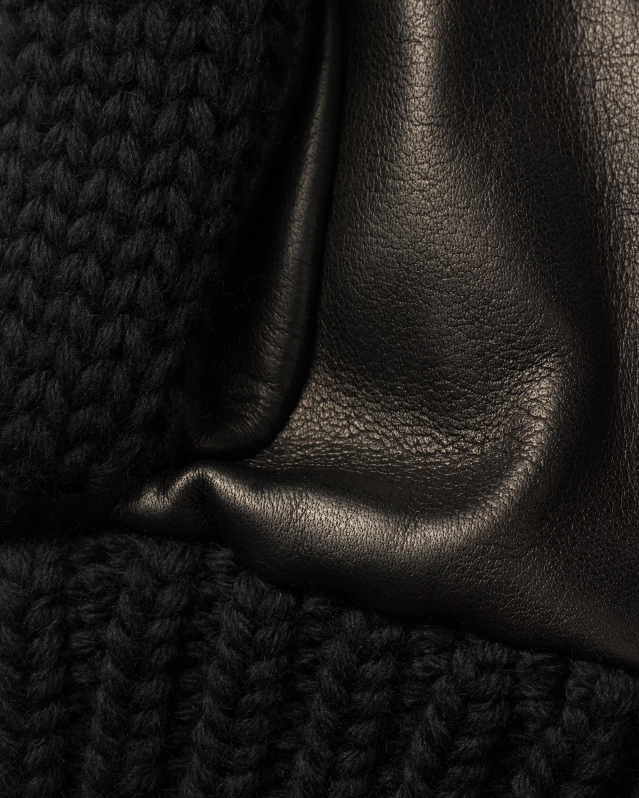 Prada Wool and nappa leather gloves Black Flash Sale