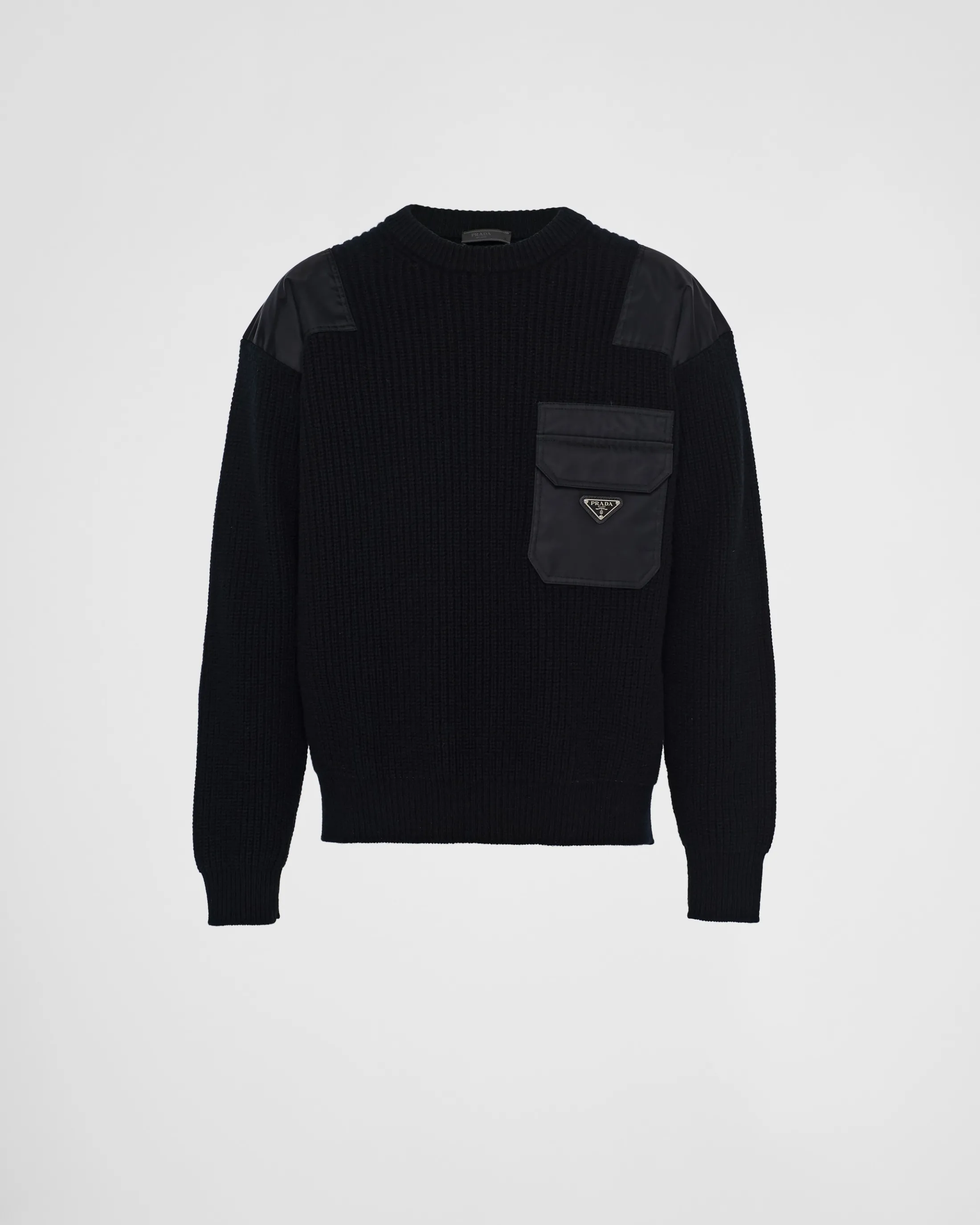 Prada Wool and Re-Nylon sweater Black Fashion