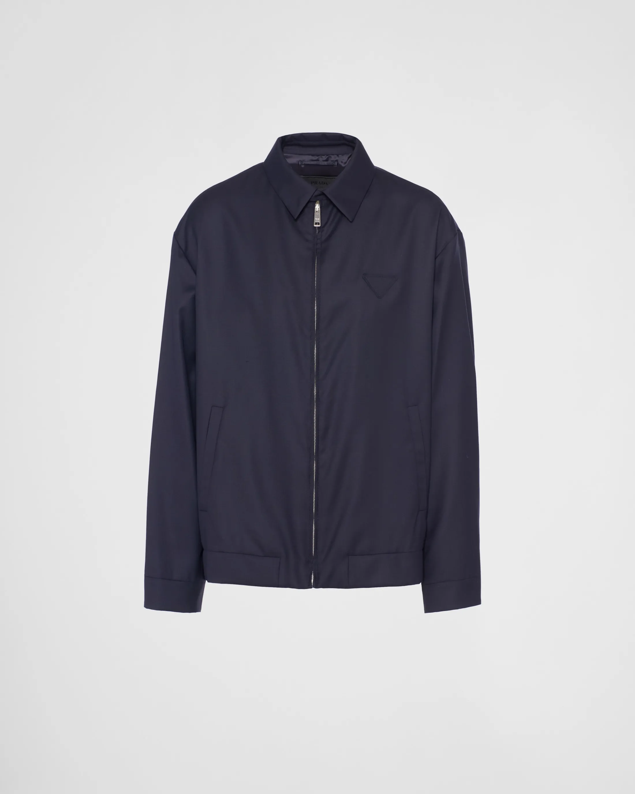 Prada Wool and silk jacket Navy Discount